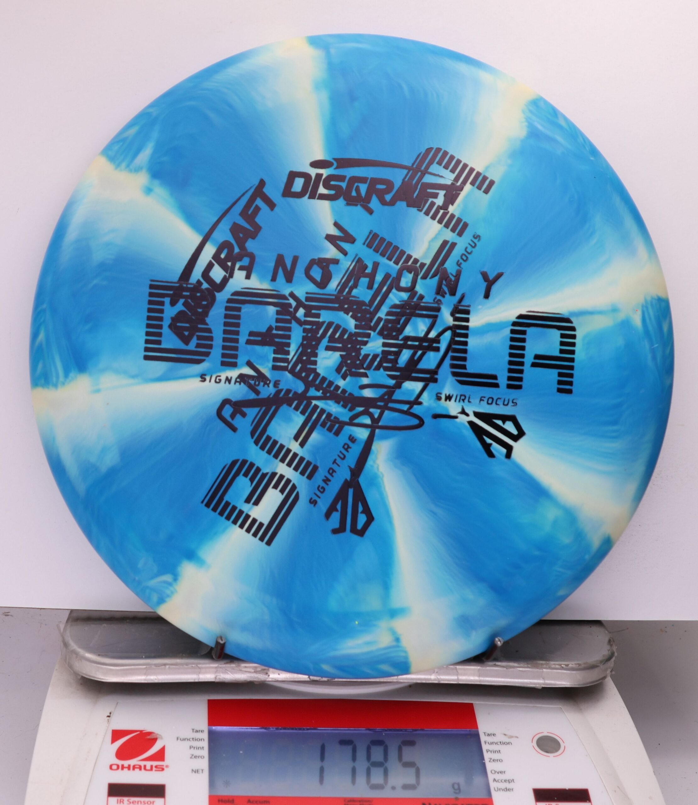 530917 X-Out Crazy Tuff Swirl Focus, Anthony Barela - #262 BluePaleYellow, 179