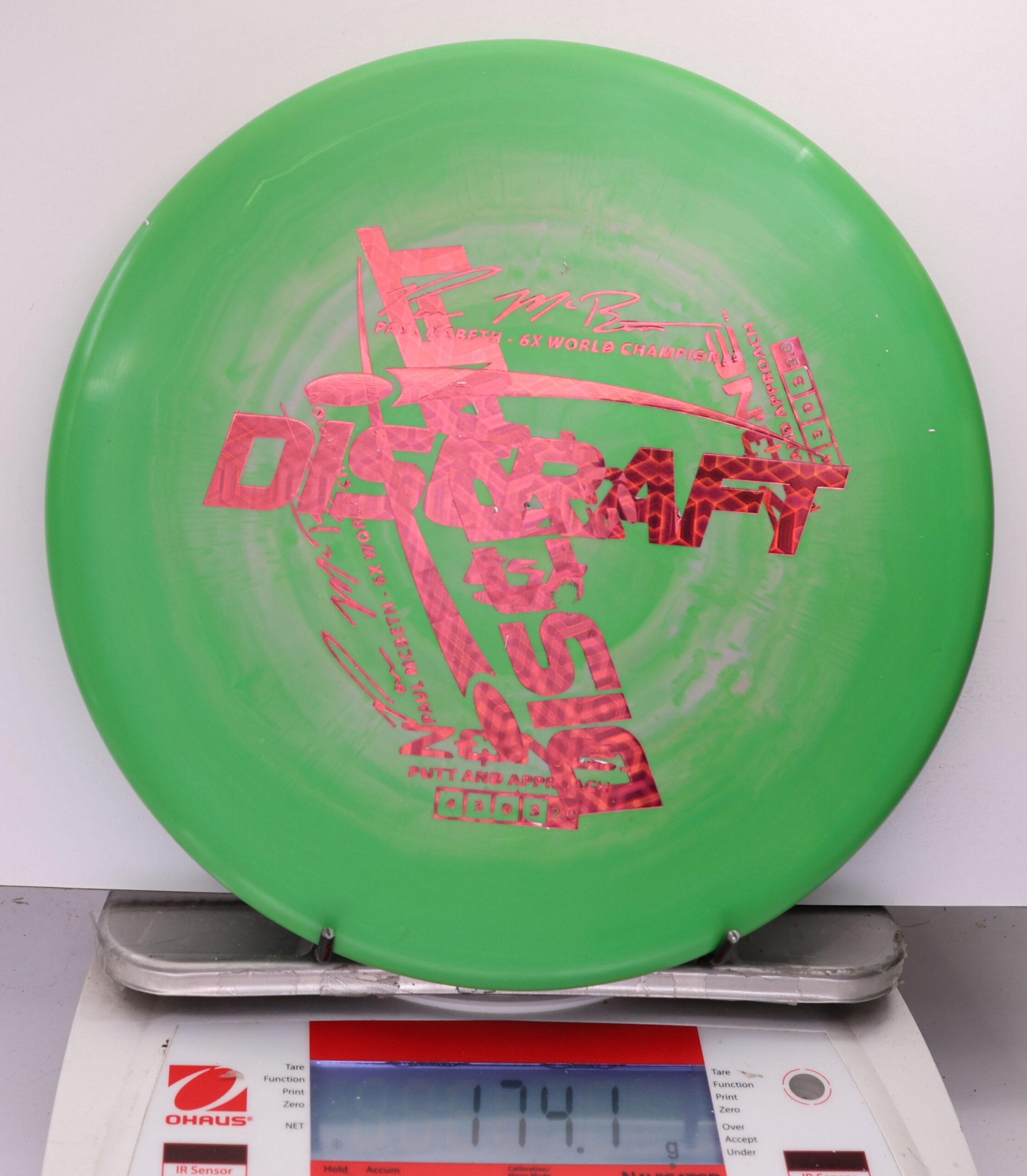 533218 X-Out ESP Zone, Paul McBeth 6X - #261 Green, 174