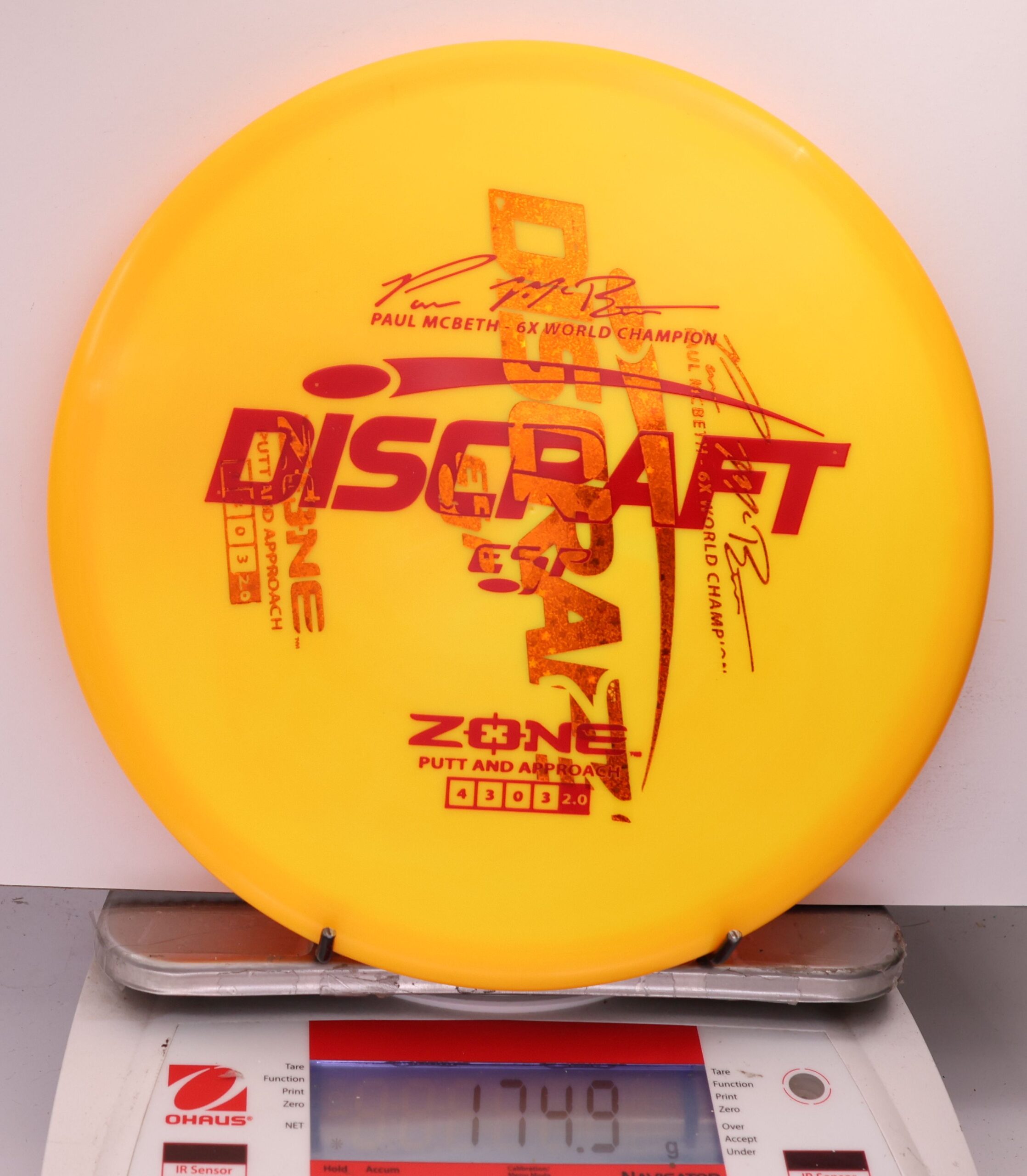 533220 X-Out ESP Zone, Paul McBeth 6X - #263 LtOrange, 175