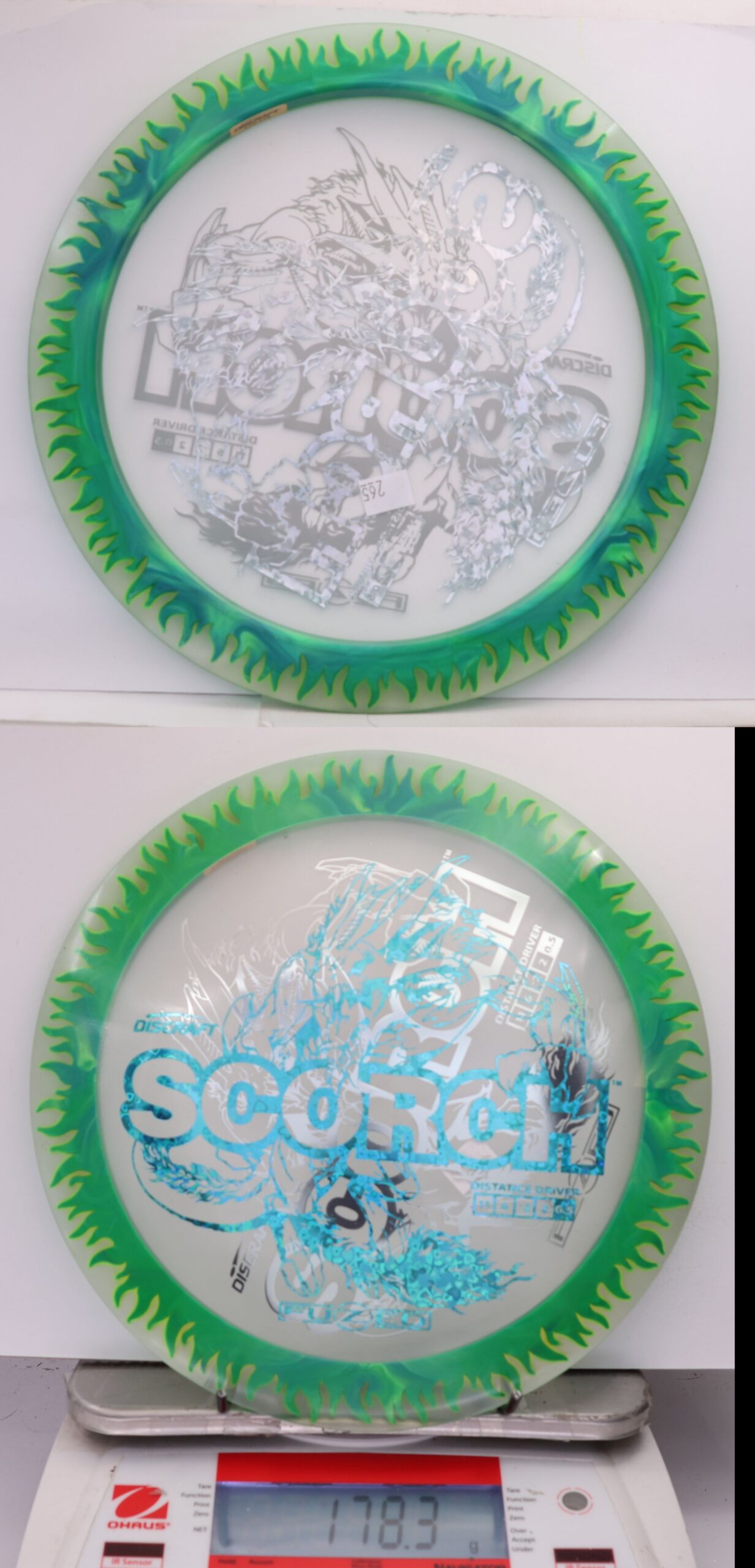 535578 X-Out FuZed Line Scorch - Flames - #265 Clear-GrnBlu, 178