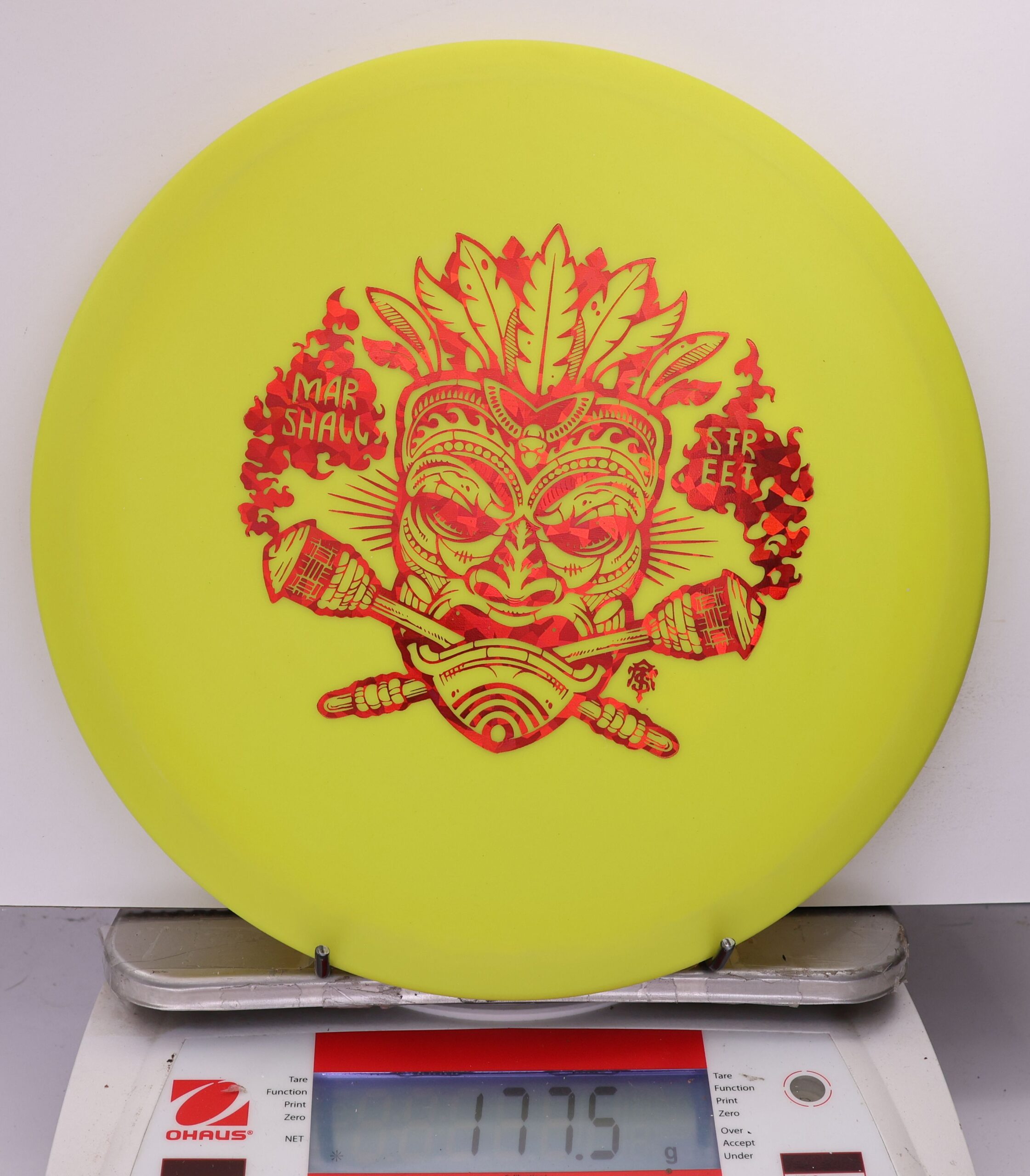 537096 KC Pro FLAT TOP Roc, Marshall Street Tiki Mask - #12 Yellow, 178