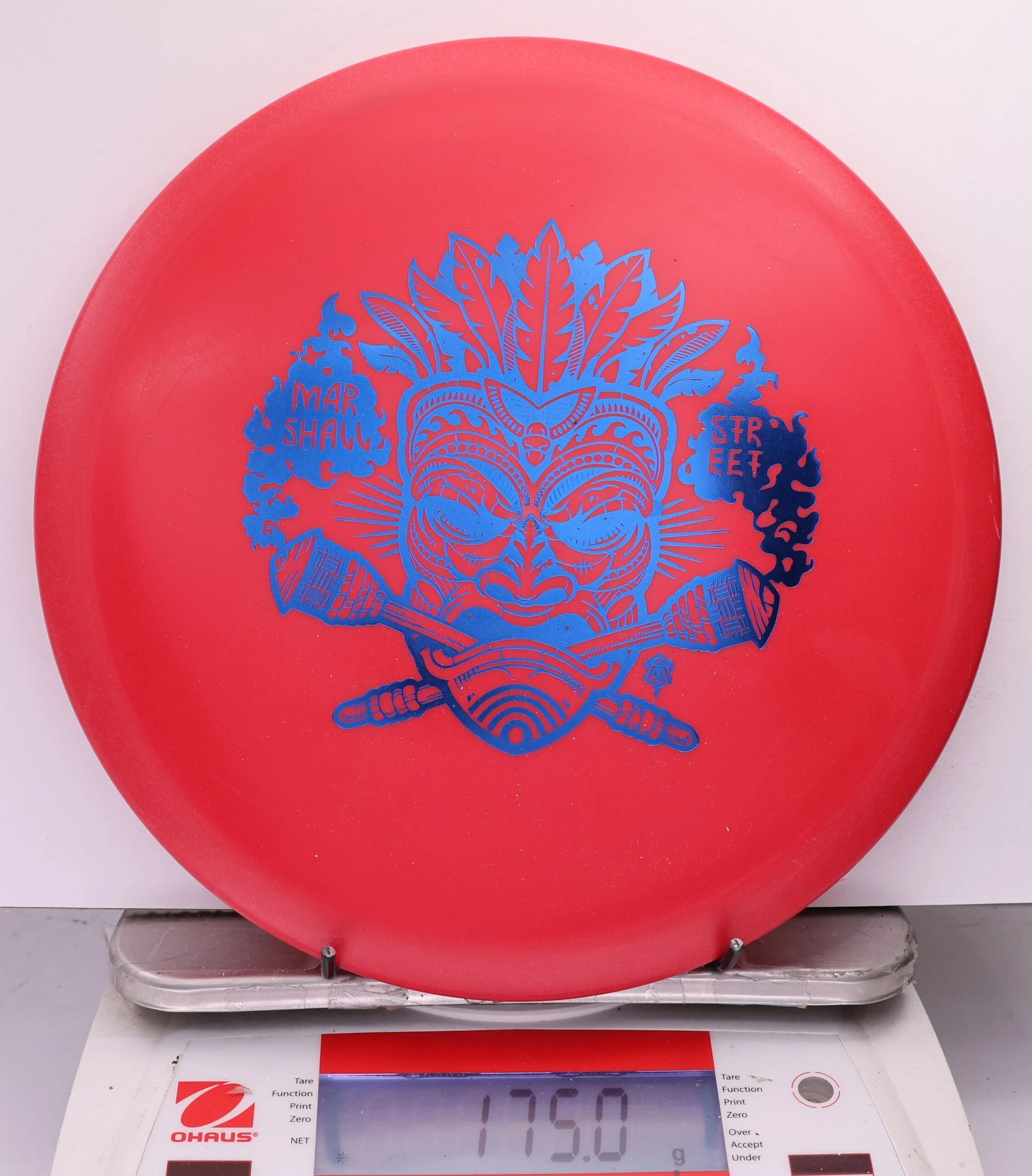537589 DX FLAT TOP Roc, Marshall Street Tiki Mask - #15 Red, 175