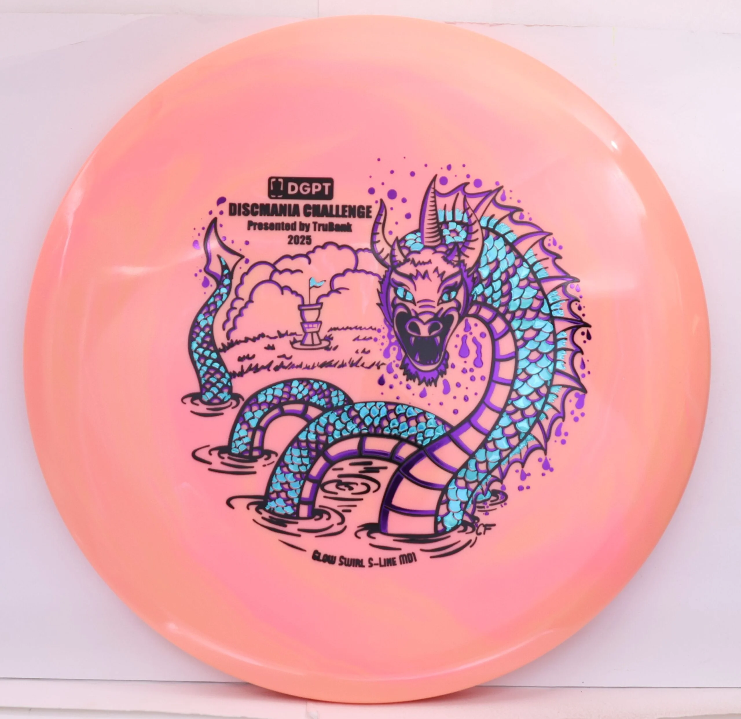 Glow Swirly S-Line MD1, Discmania Challenge 2025