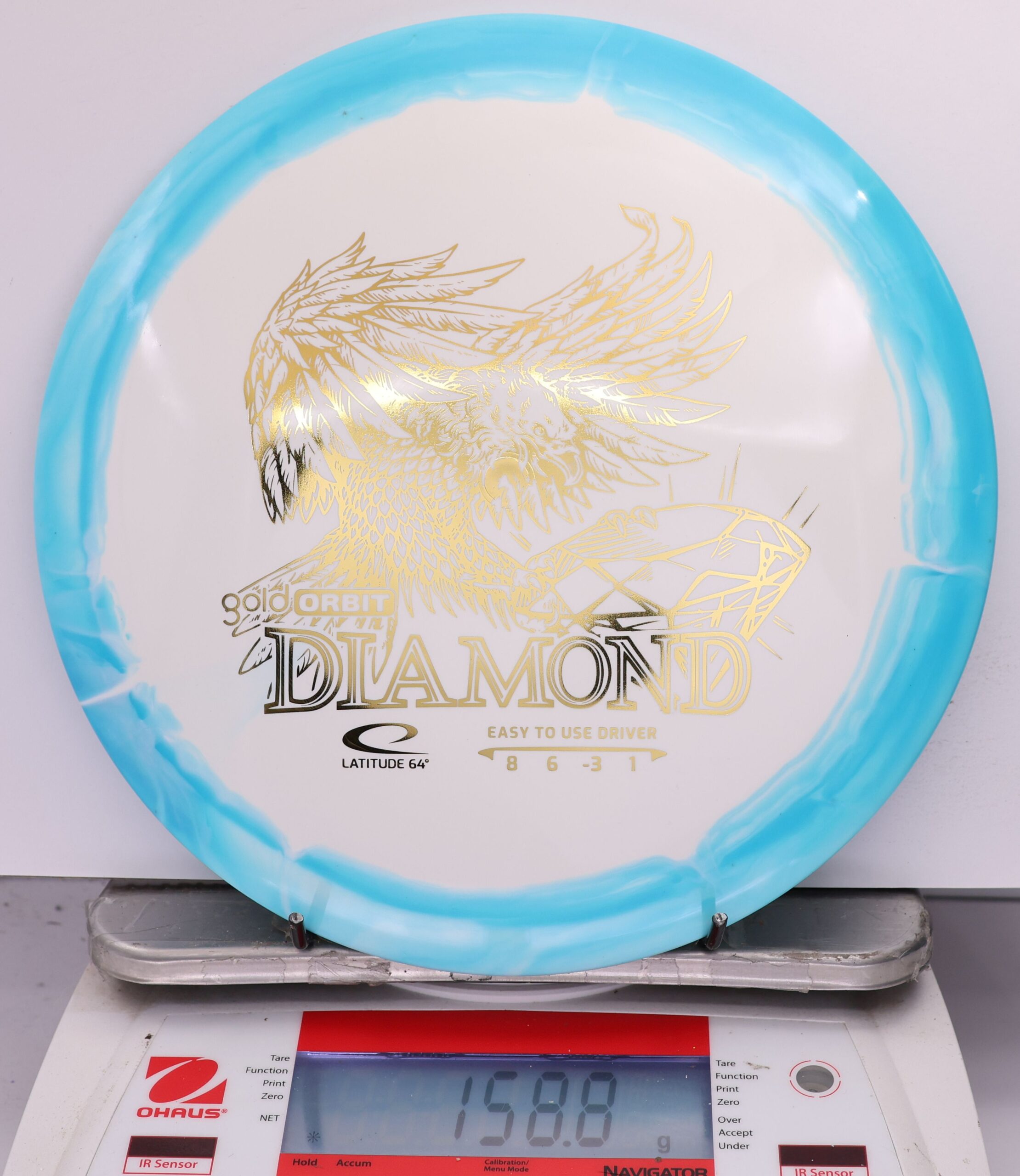 568330 Gold Orbit Diamond - #806 LtBlue-White, 159