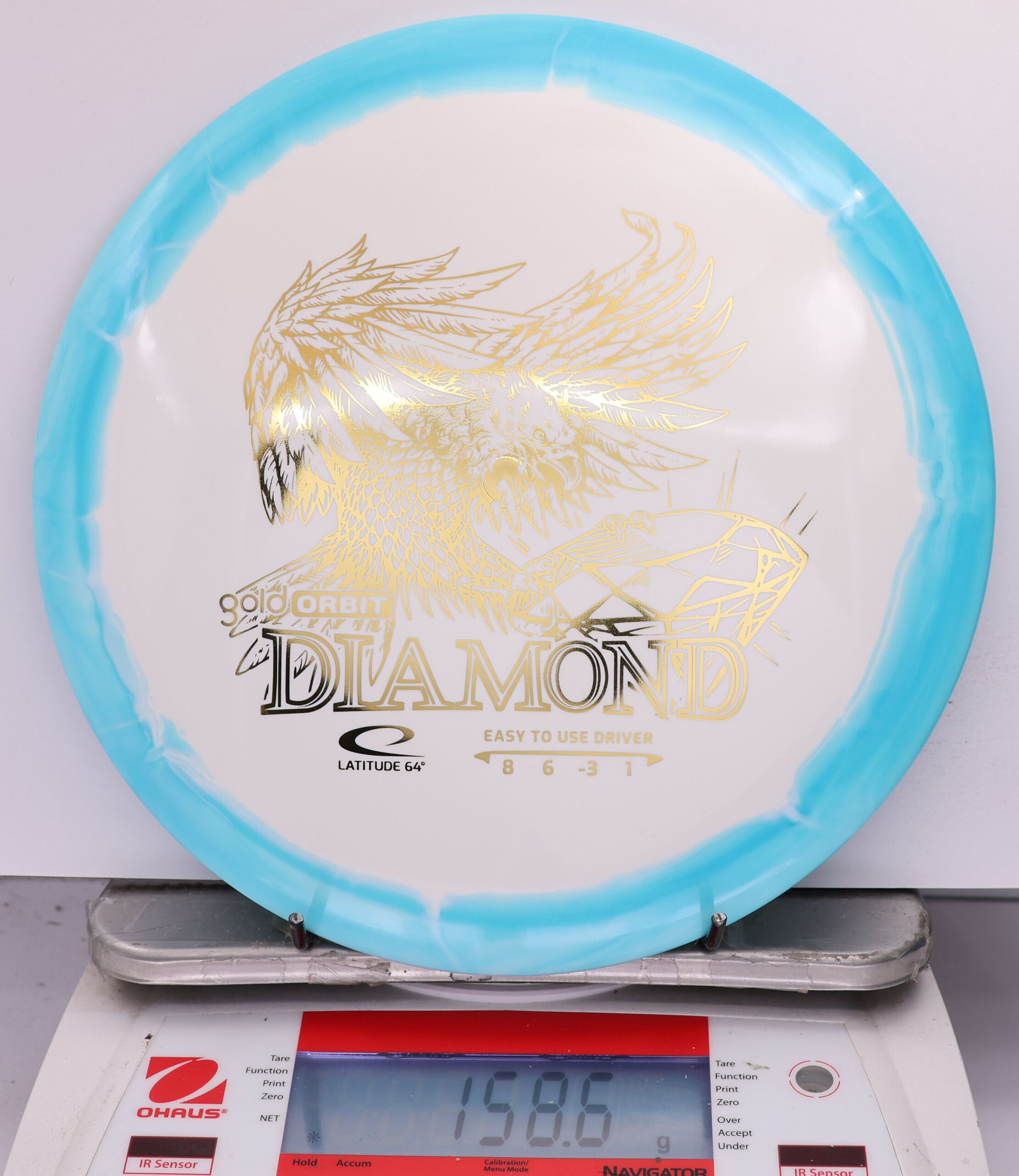 568390 Gold Orbit Diamond - #807 LtBlue-White, 159