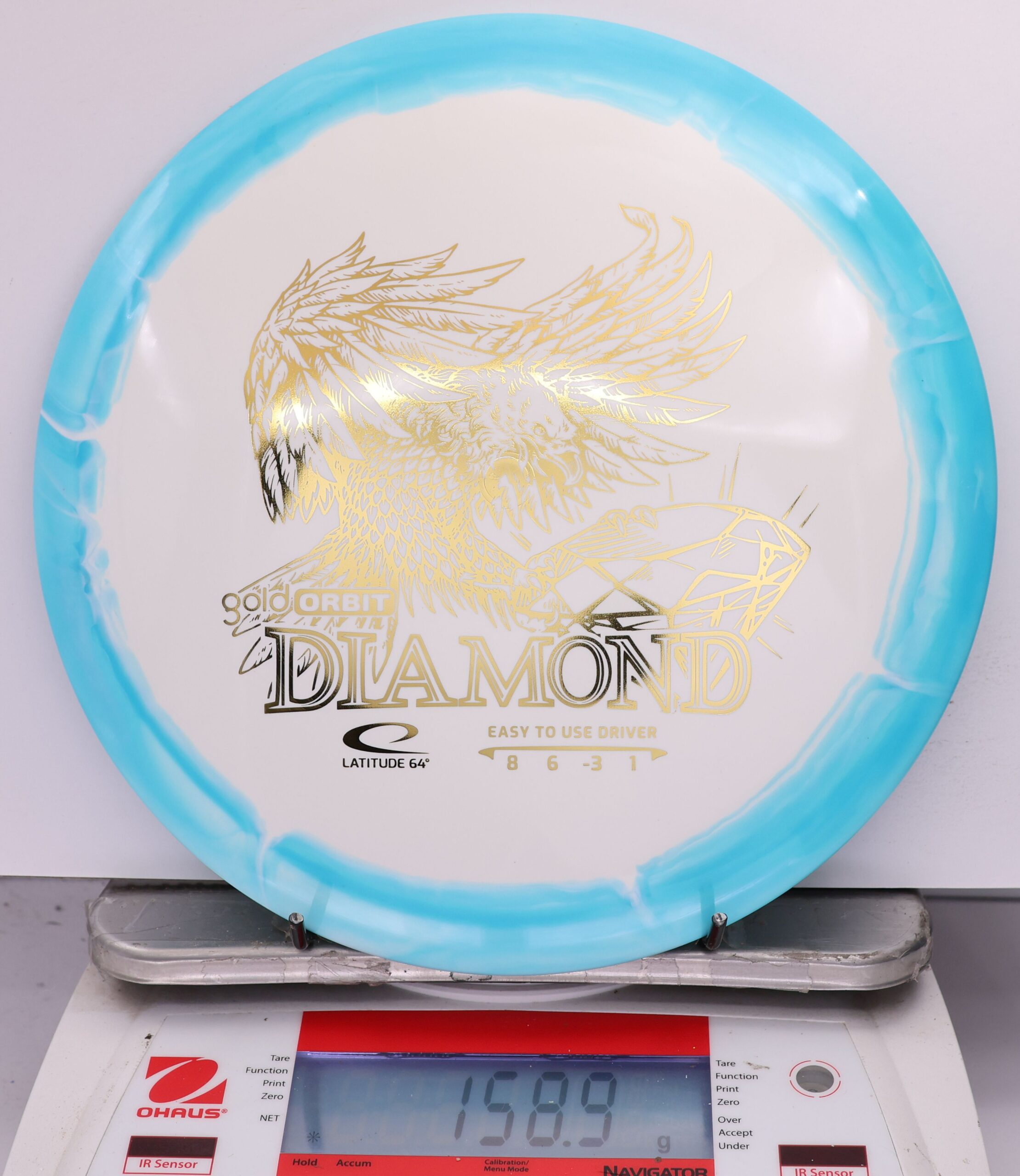 568394 Gold Orbit Diamond - #811 LtBlue-White, 159