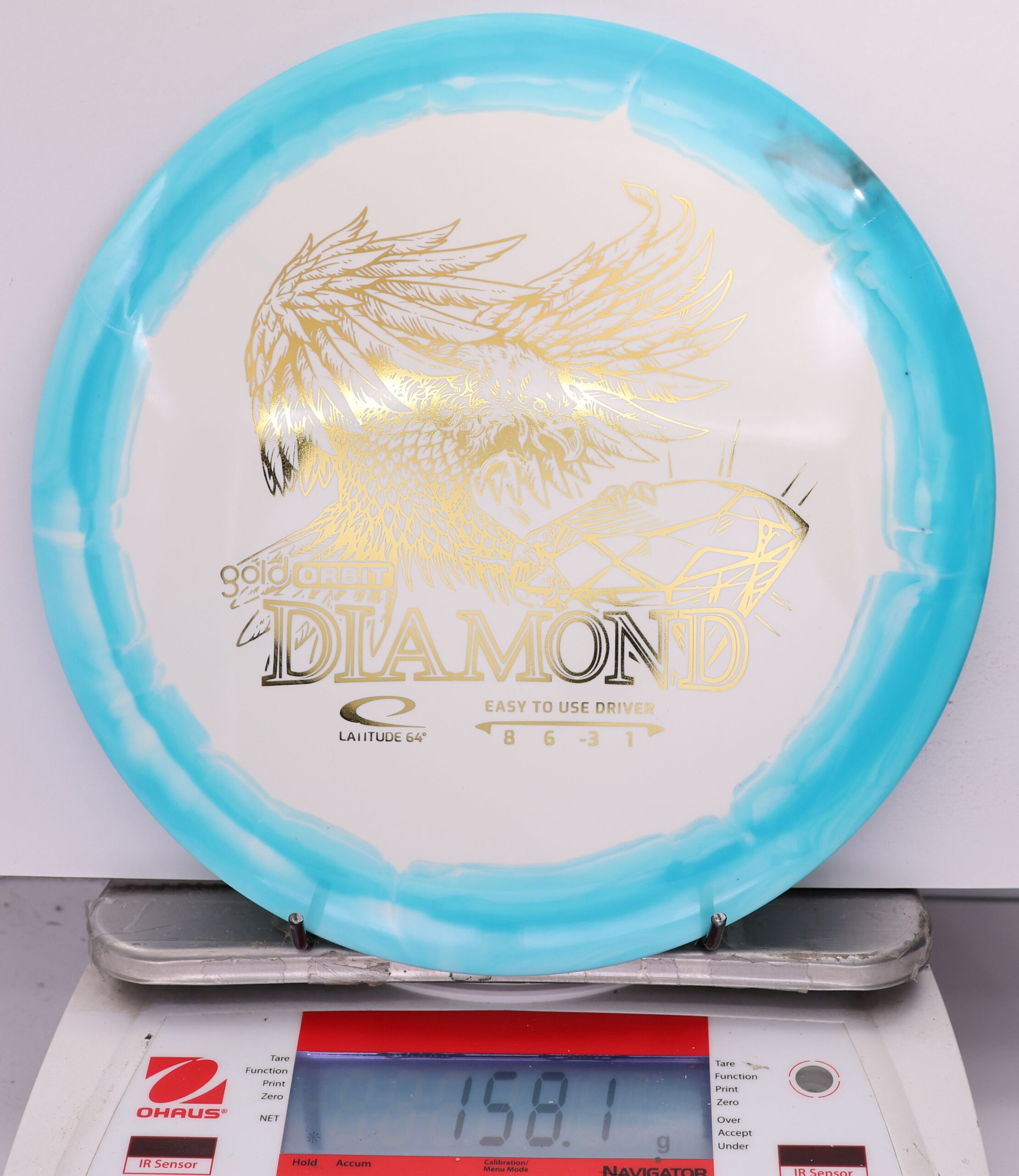 568450 Gold Orbit Diamond - #812 LtBlue-White, 158