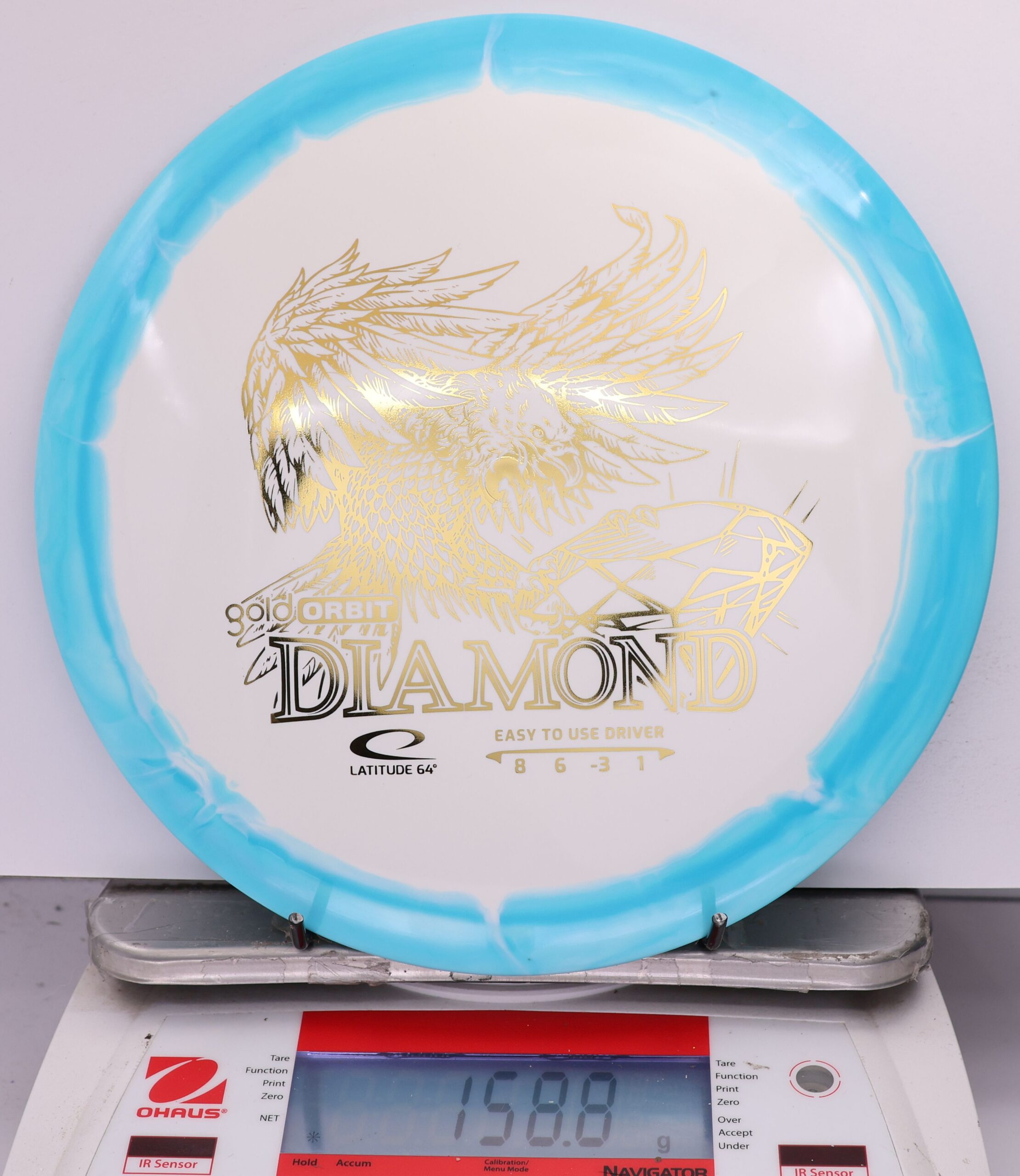 568452 Gold Orbit Diamond - #814 LtBlue-White, 159