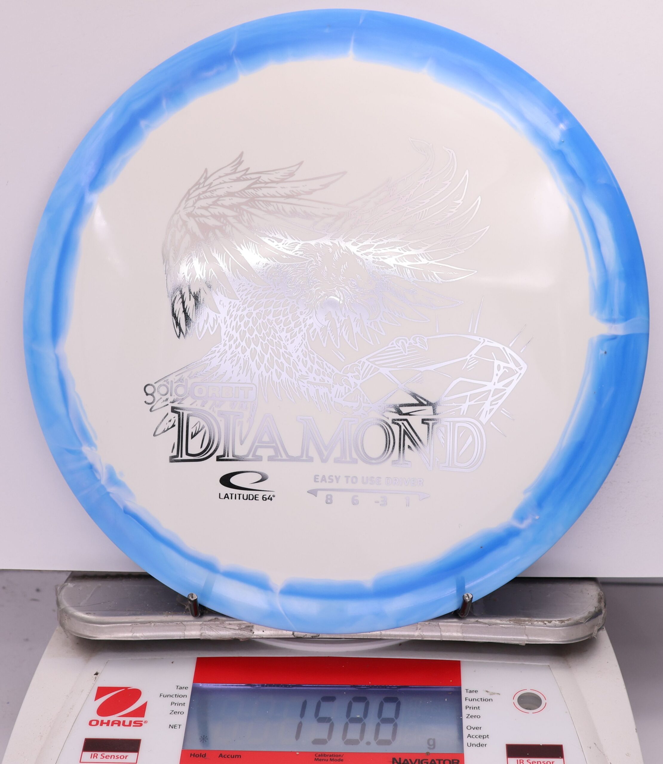 568454 Gold Orbit Diamond - #816 Blue-White, 159