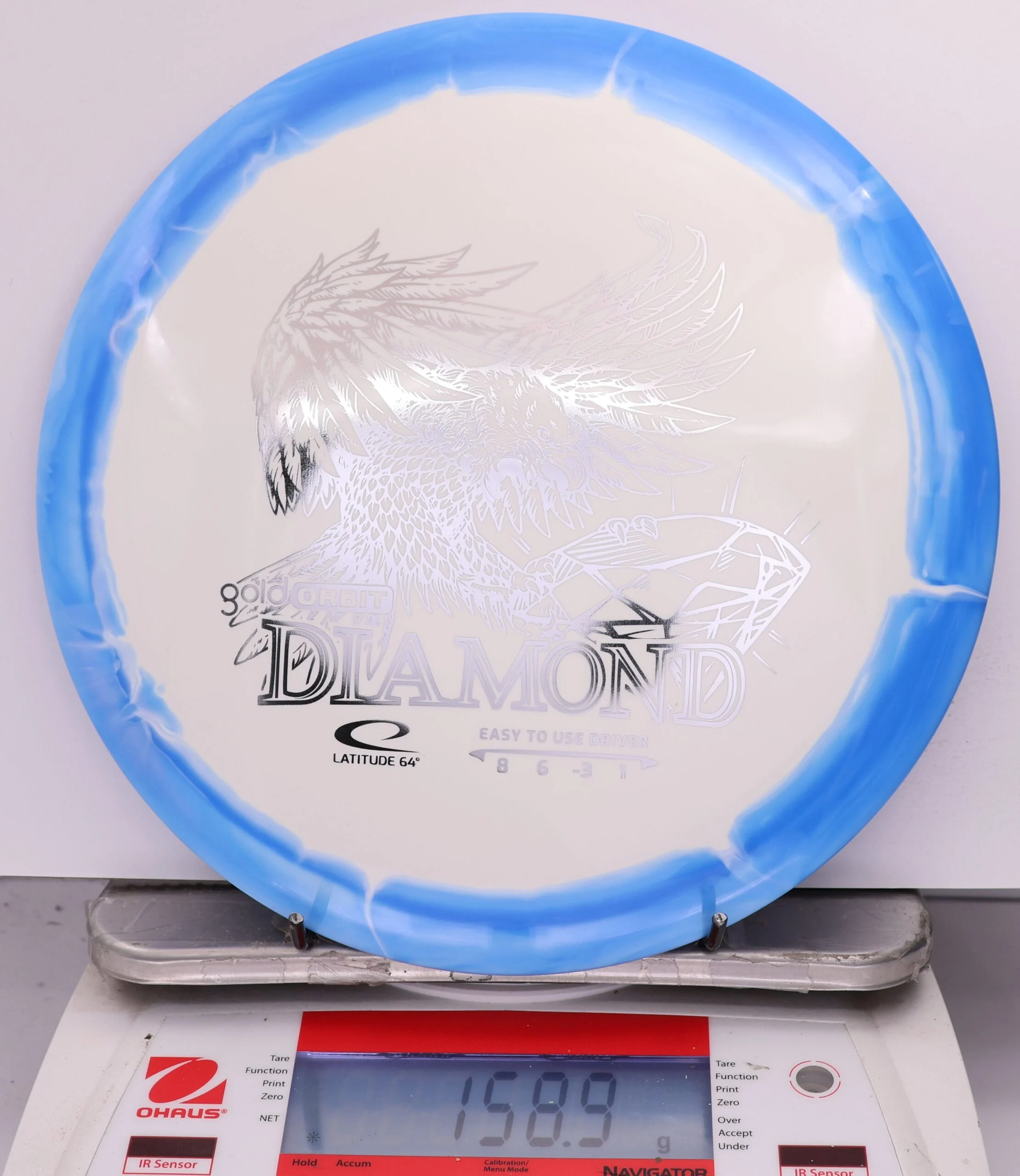 568511 Gold Orbit Diamond - #818 Blue-White, 159