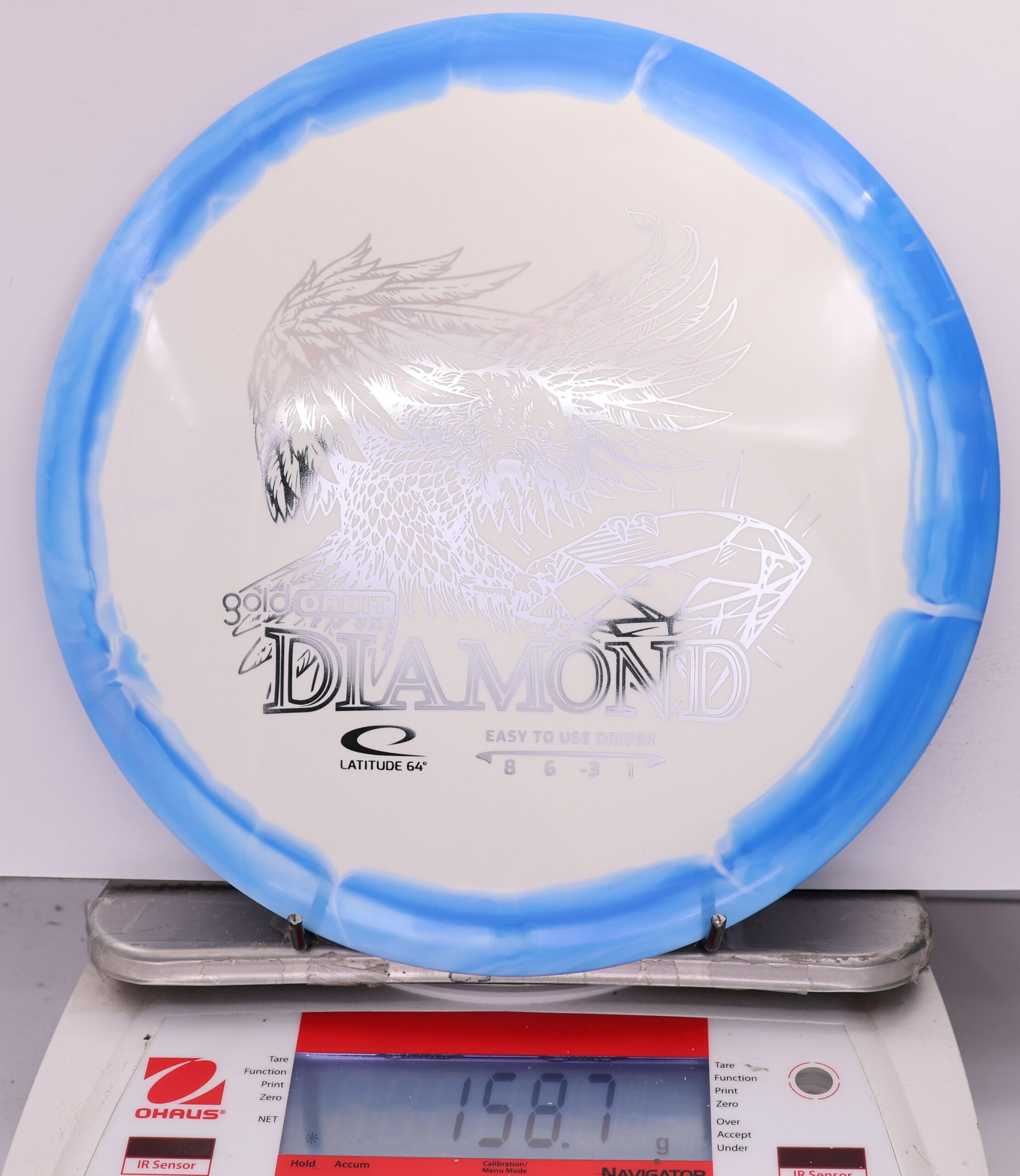 568513 Gold Orbit Diamond - #820 Blue-White, 159