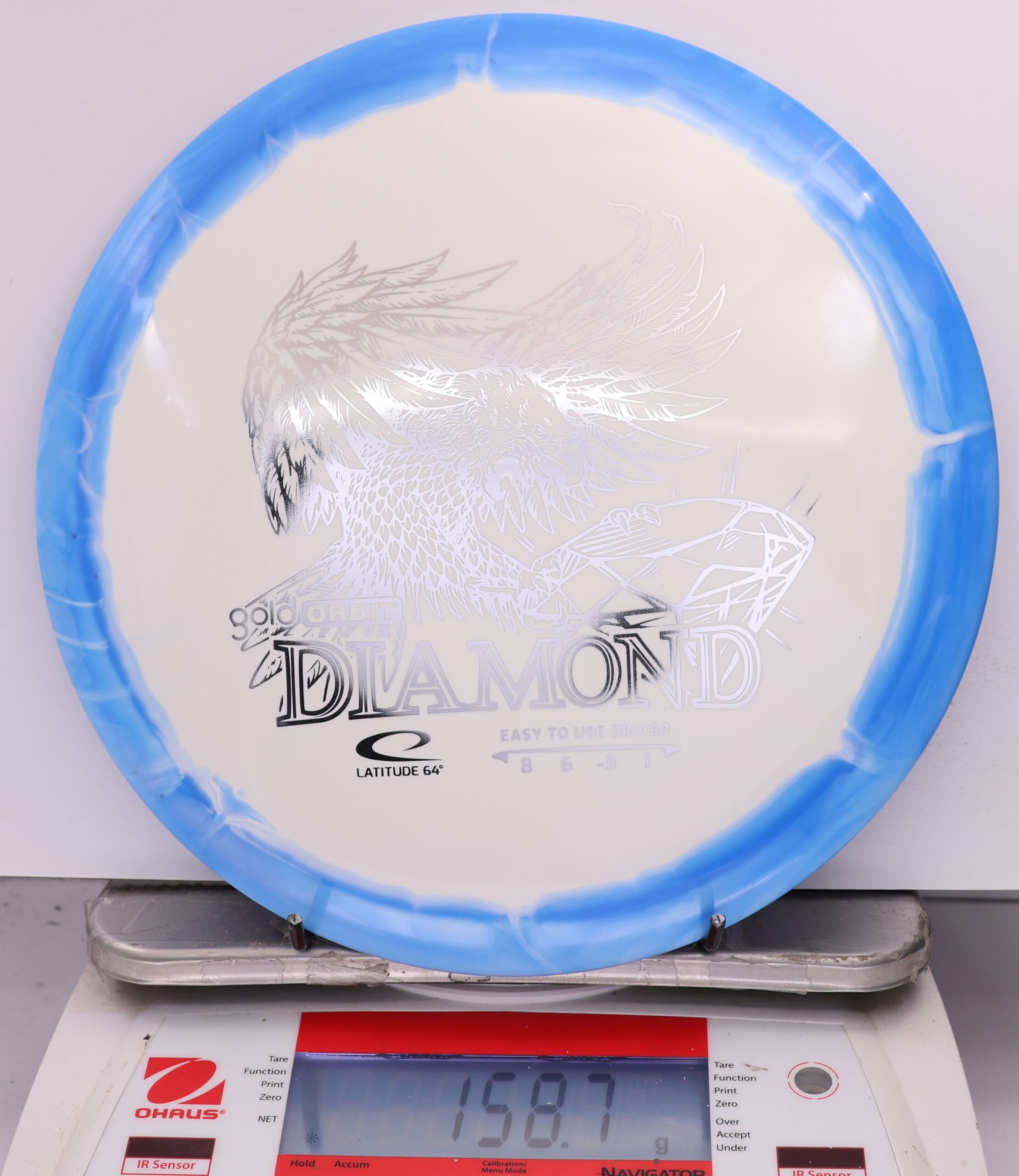 568514 Gold Orbit Diamond - #821 Blue-White, 159