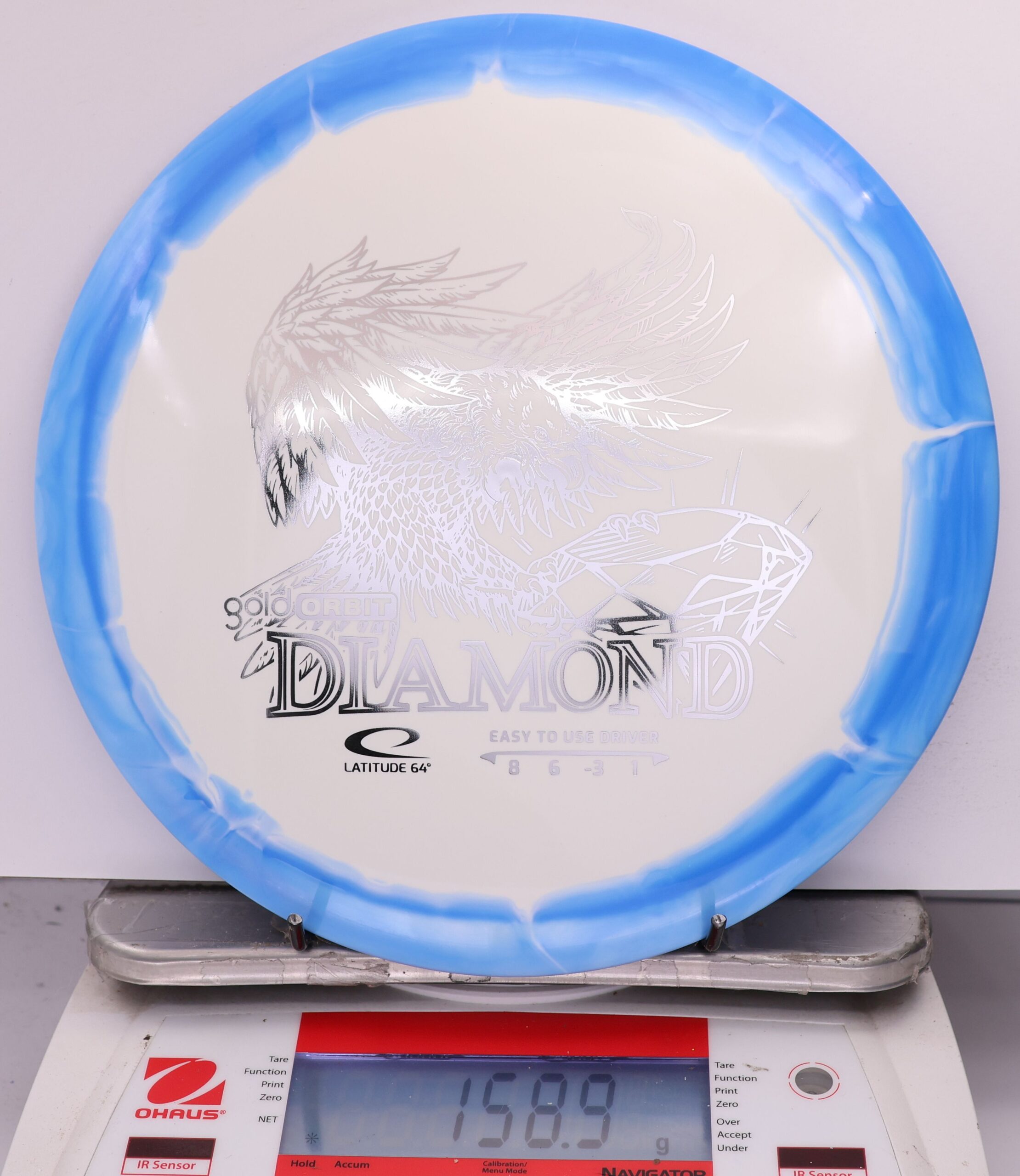 568571 Gold Orbit Diamond - #823 Blue-White, 159