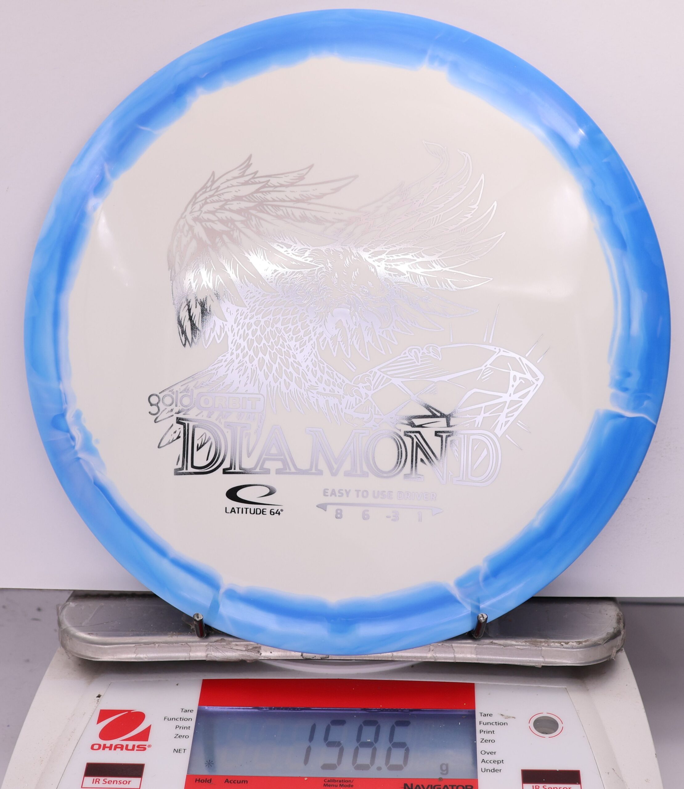 568573 Gold Orbit Diamond - #825 Blue-White, 159