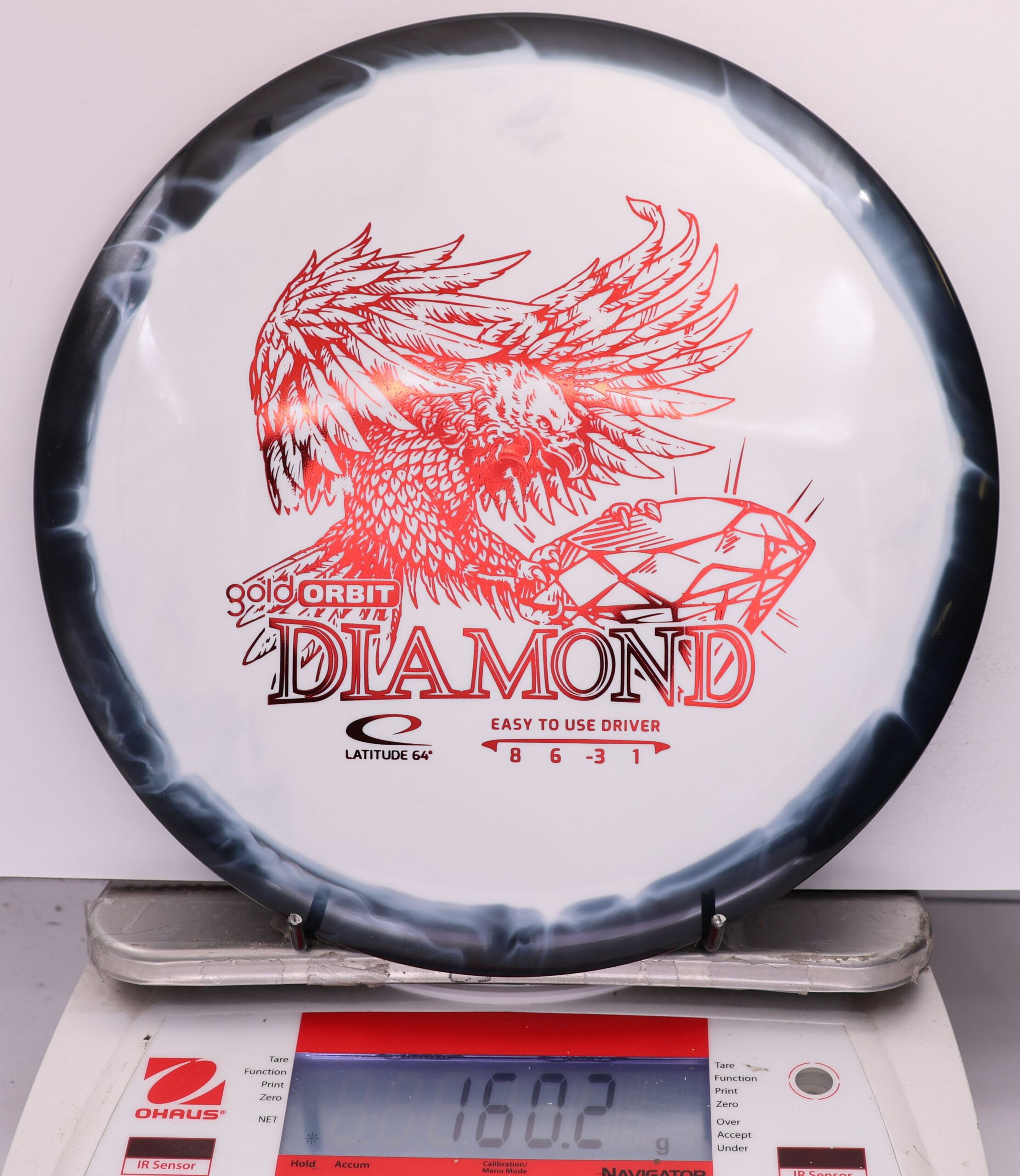 568574 Gold Orbit Diamond - #826 Black-White, 160