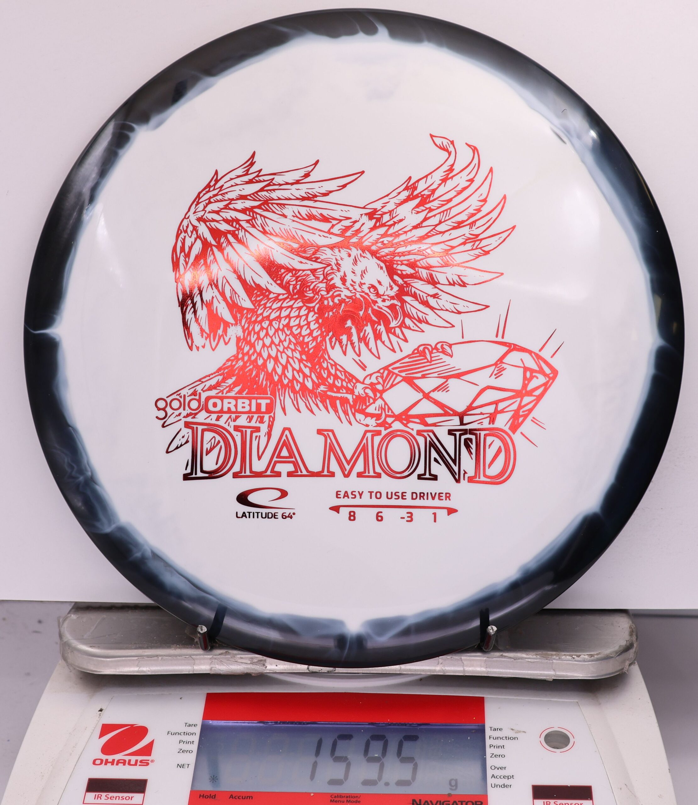 568690 Gold Orbit Diamond - #832 Black-White, 160