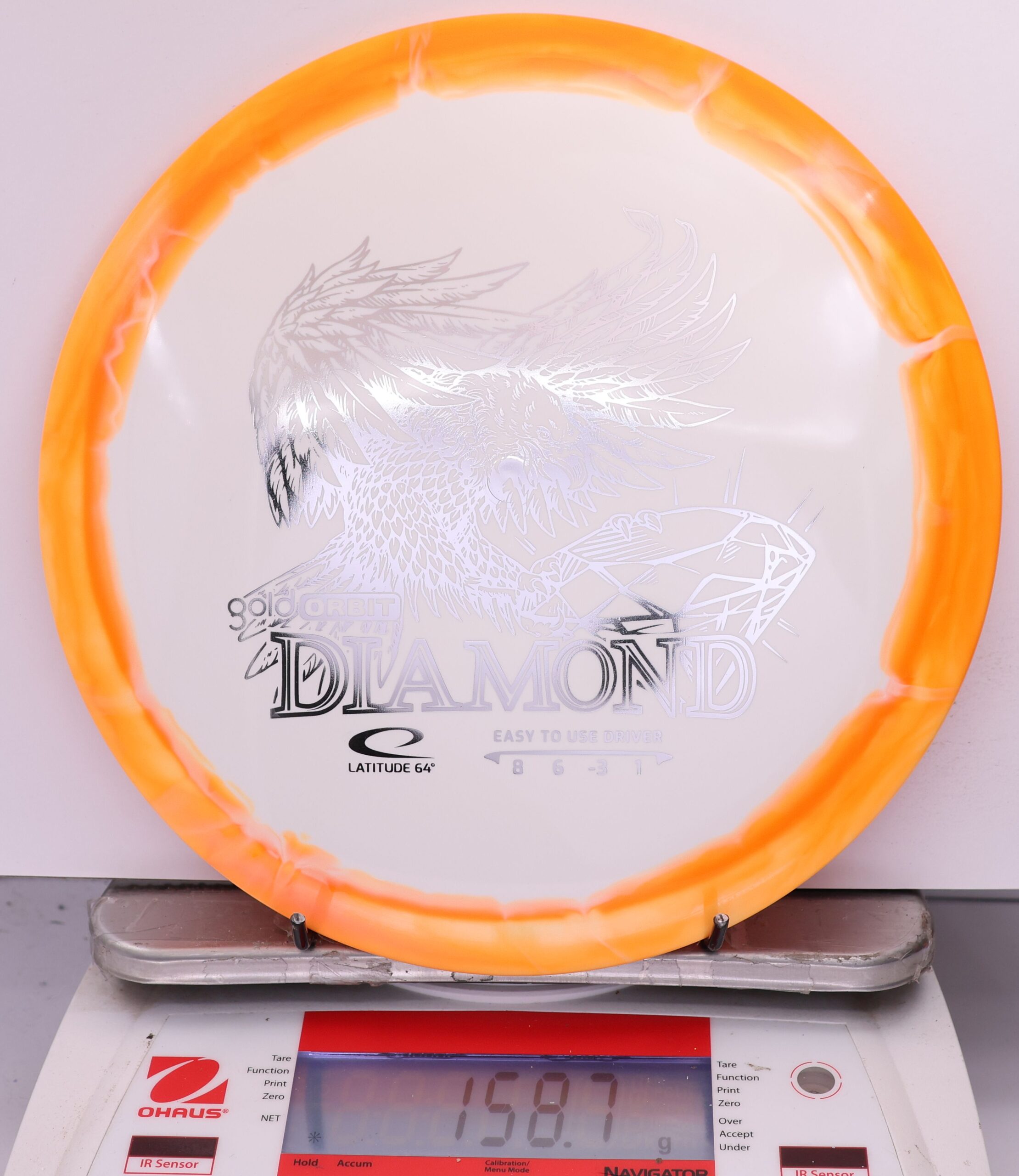 568693 Gold Orbit Diamond - #835 Orange-White, 159