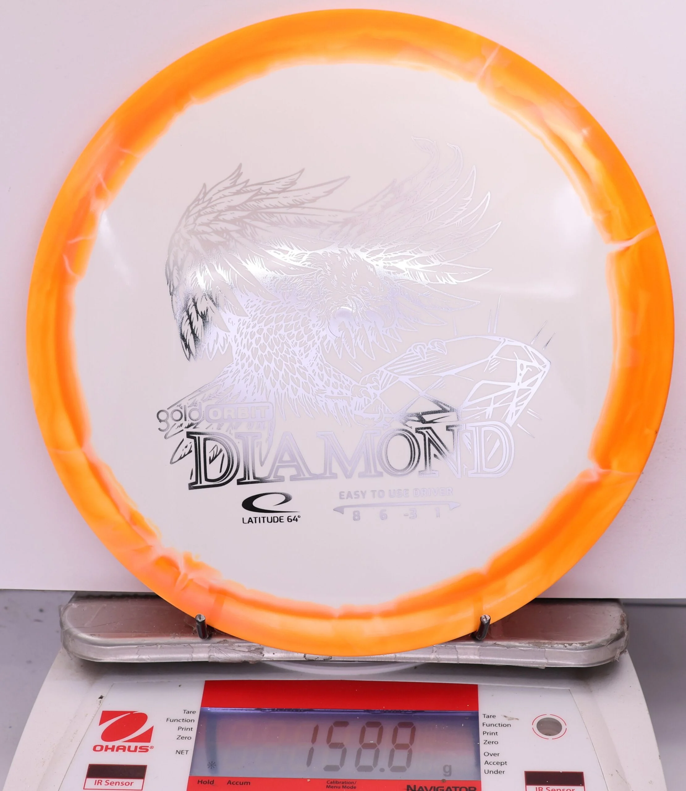 568751 Gold Orbit Diamond - #838 Orange-White, 159