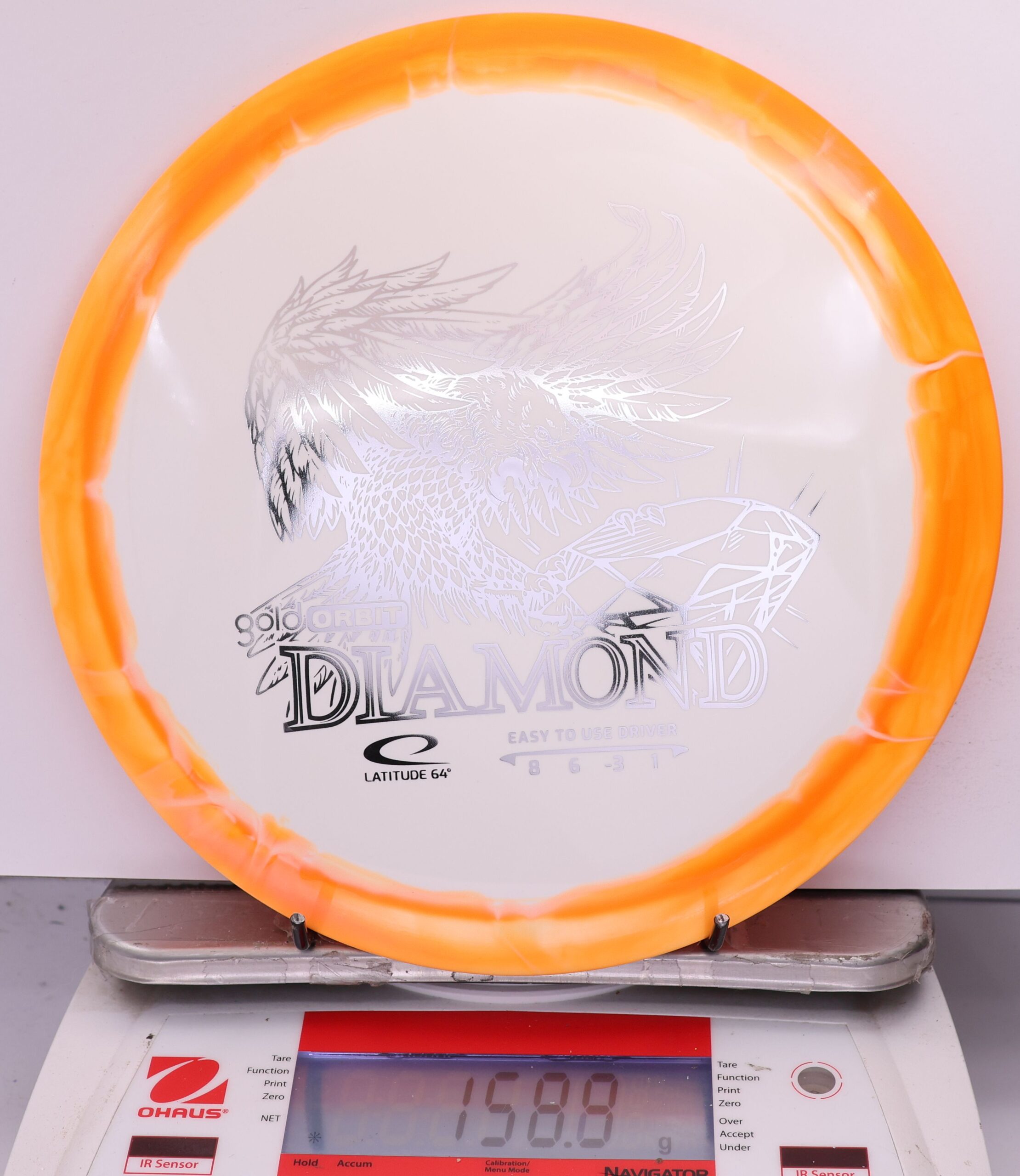 568753 Gold Orbit Diamond - #840 Orange-White, 159