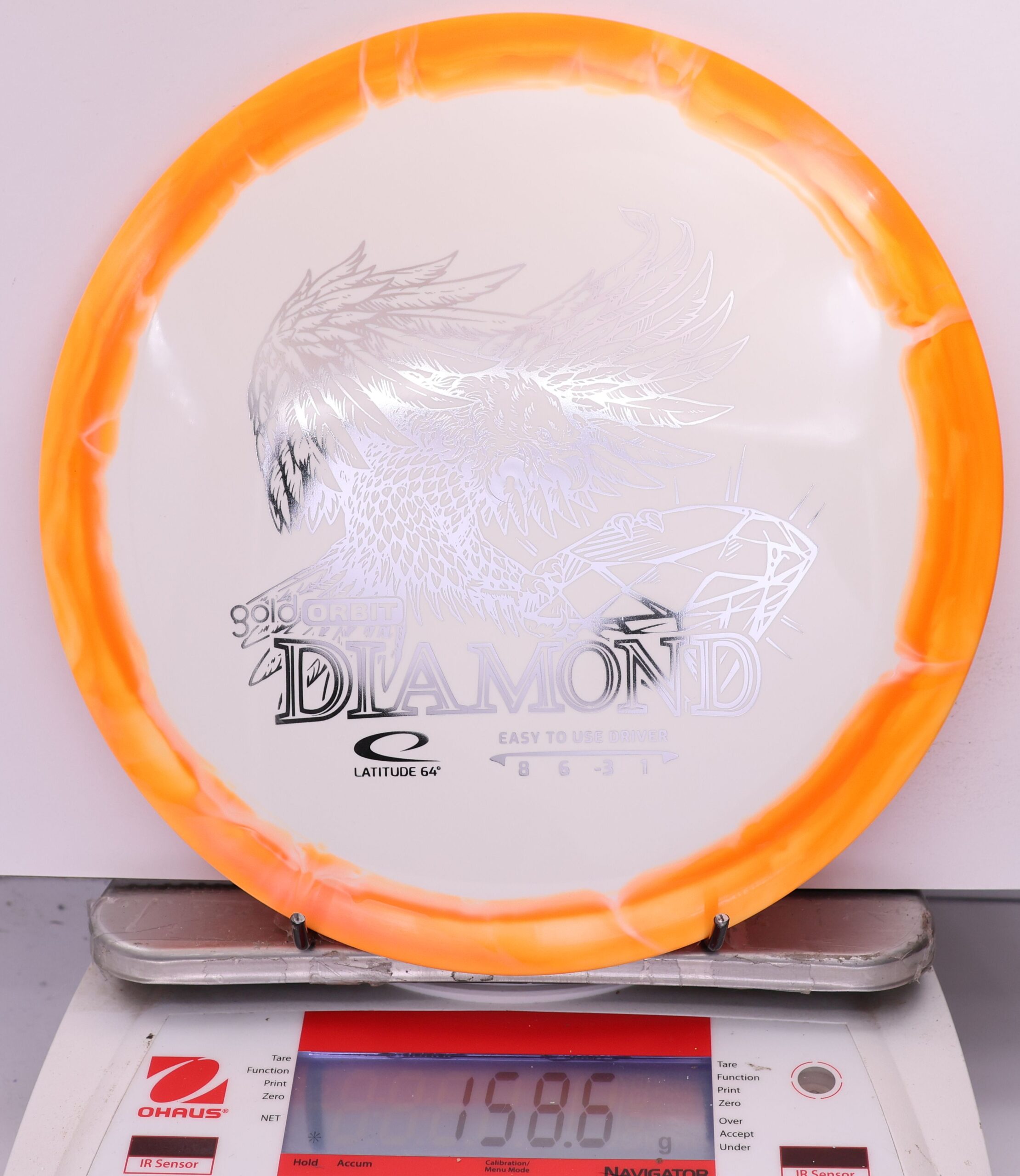 568754 Gold Orbit Diamond - #841 Orange-White, 159