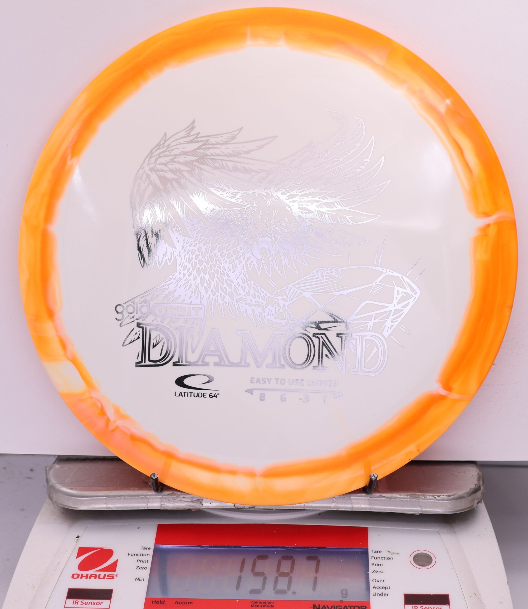 568811 Gold Orbit Diamond - #843 Orange-White, 159