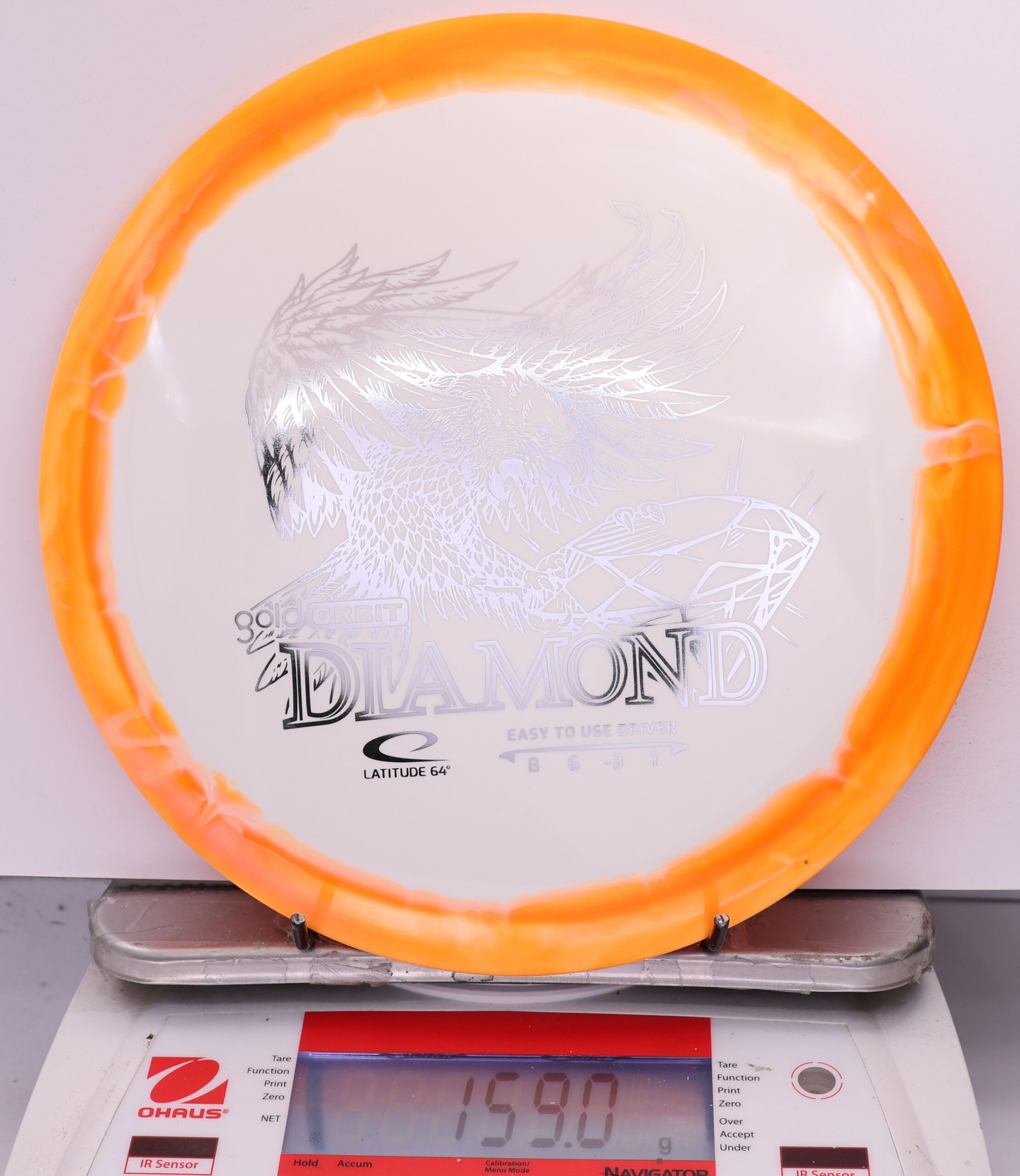 568812 Gold Orbit Diamond - #844 Orange-White, 159