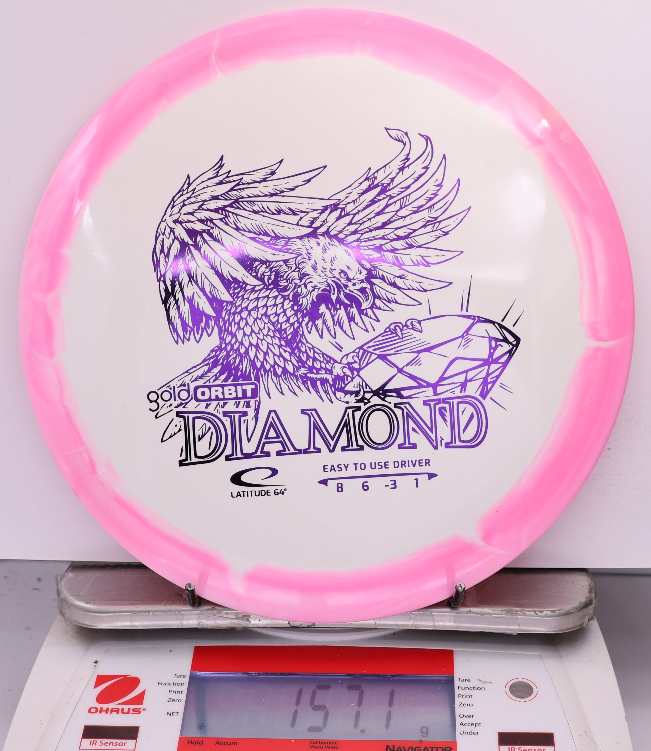 568814 Gold Orbit Diamond - #846 Pink-White, 157