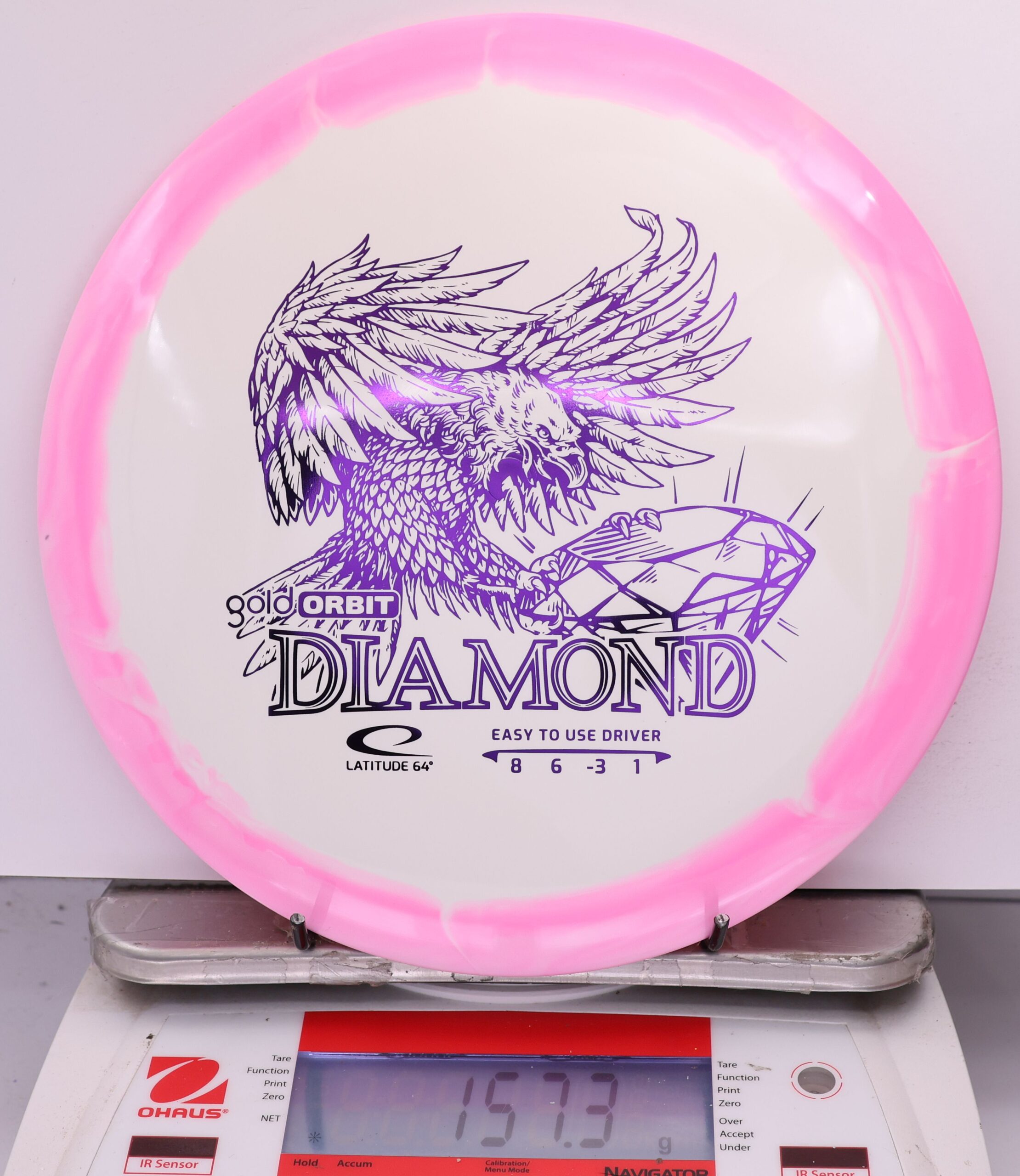 568870 Gold Orbit Diamond - #847 Pink-White, 157