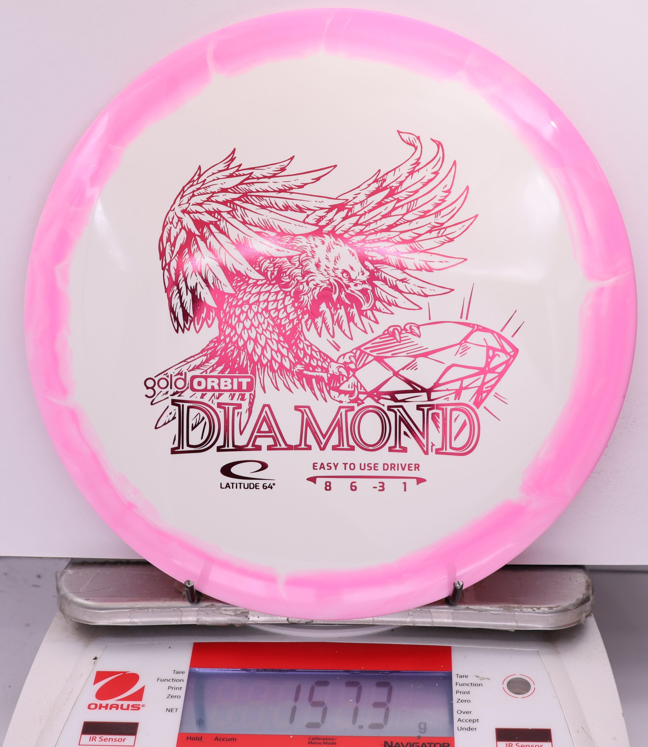 568873 Gold Orbit Diamond - #850 Pink-White, 157