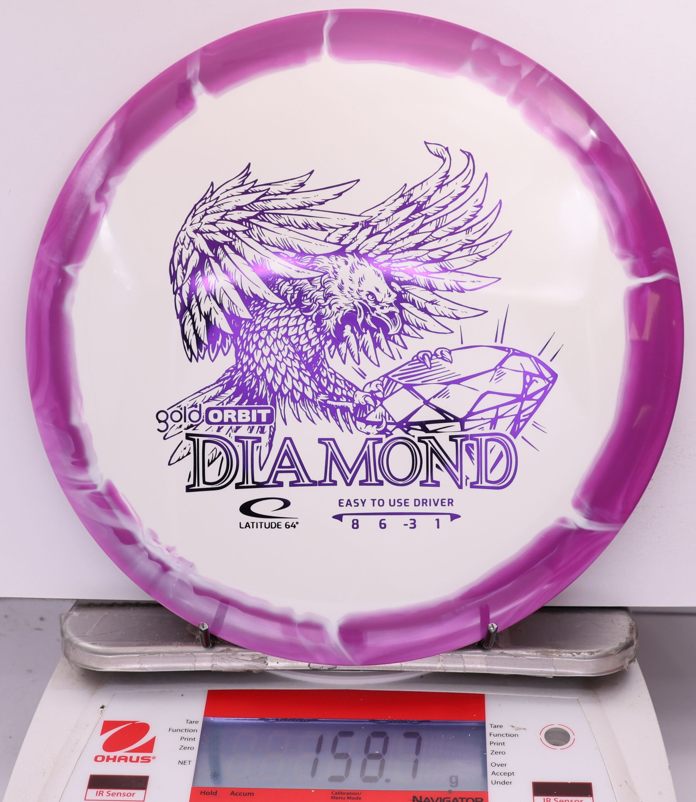 568930 Gold Orbit Diamond - #852 Purple-White, 159