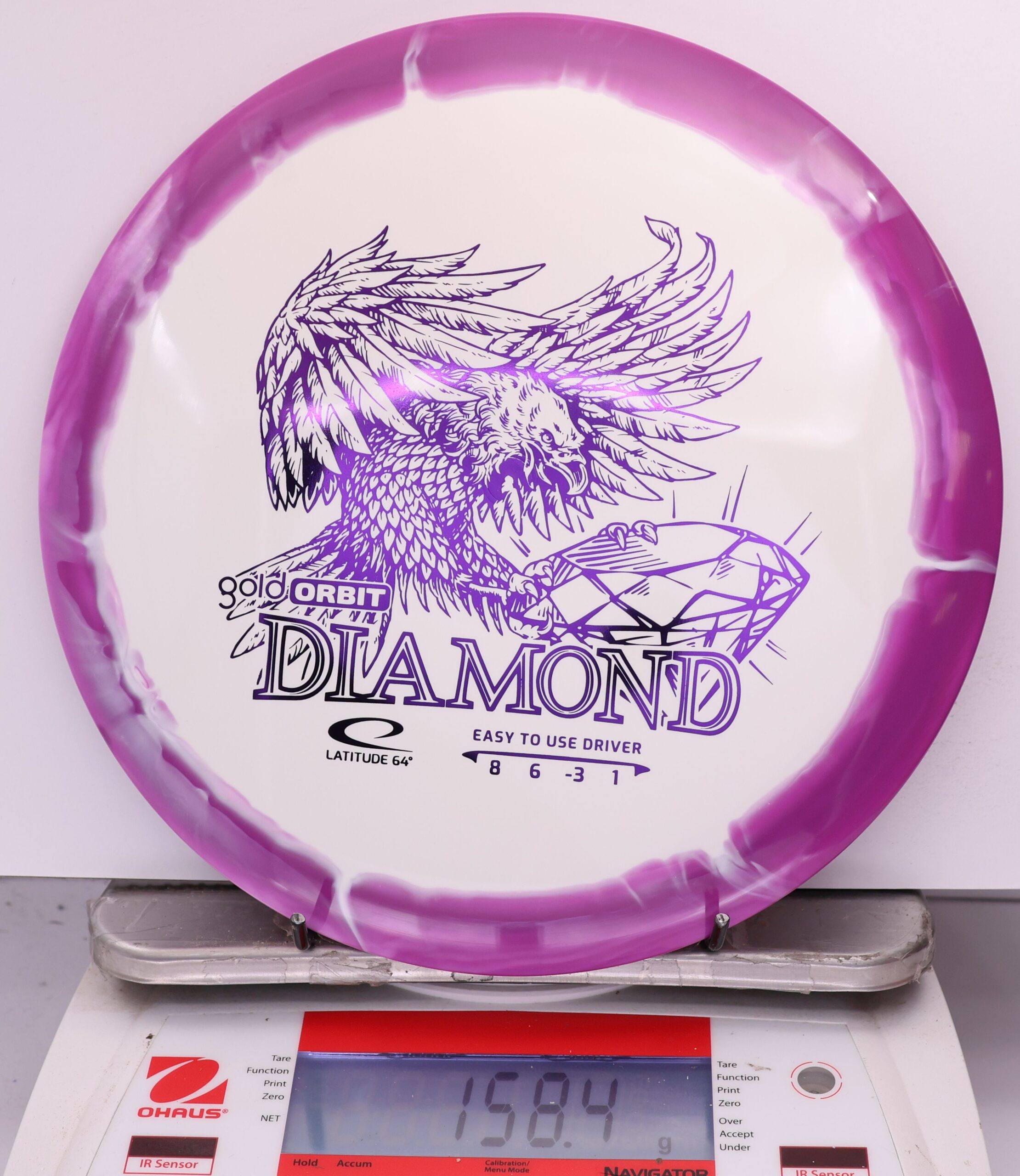 568932 Gold Orbit Diamond - #854 Purple-White, 158