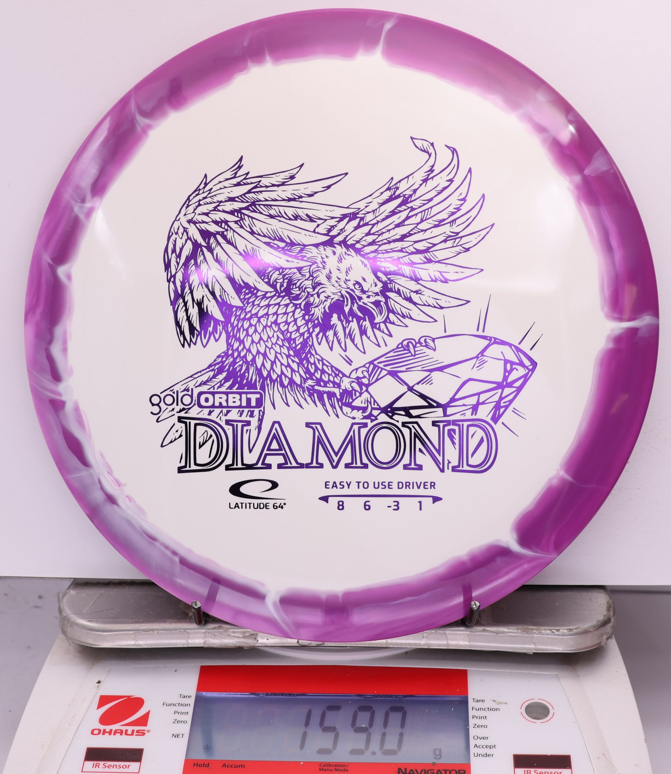 568933 Gold Orbit Diamond - #855 Purple-White, 159