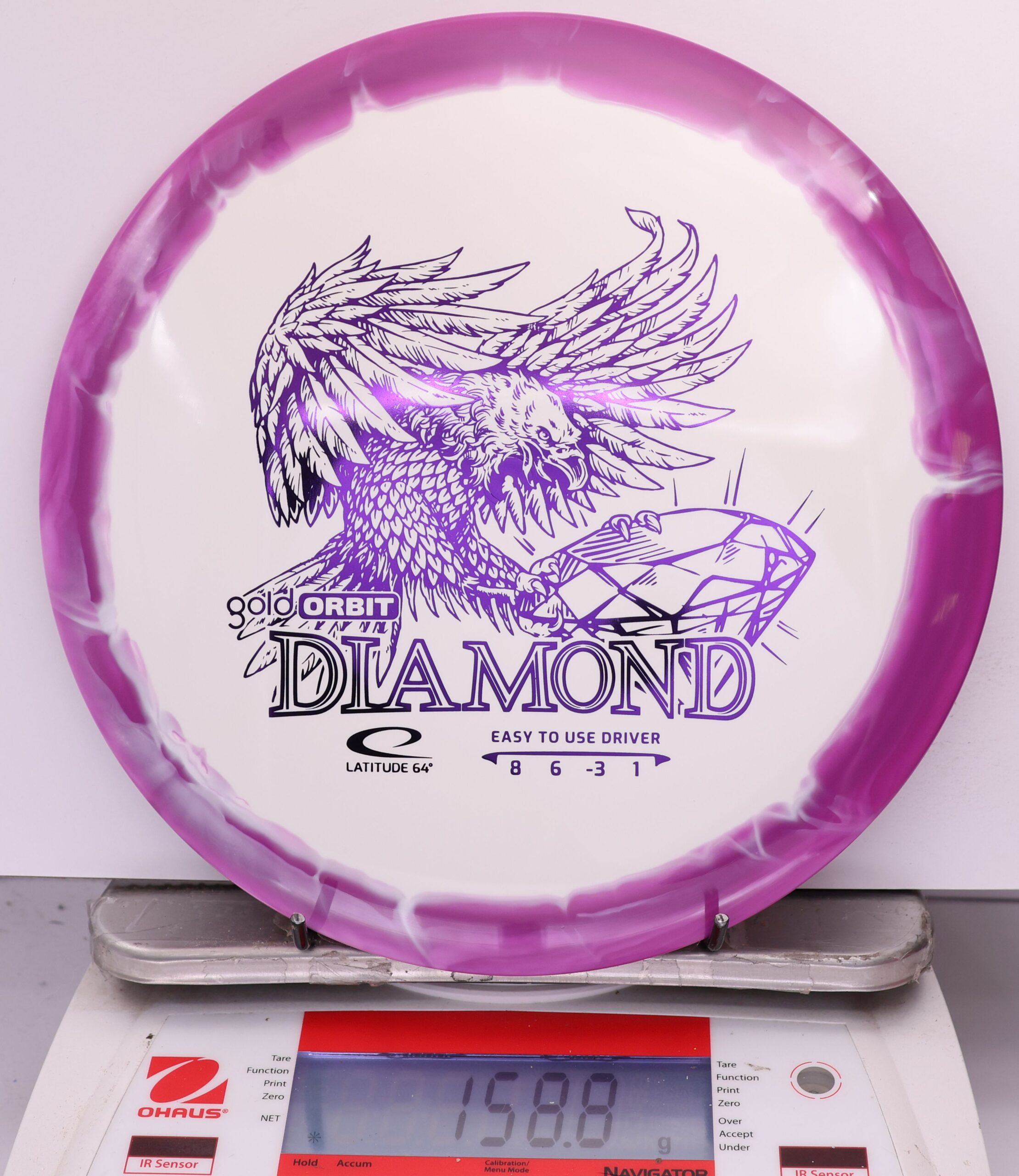 568934 Gold Orbit Diamond - #856 Purple-White, 159