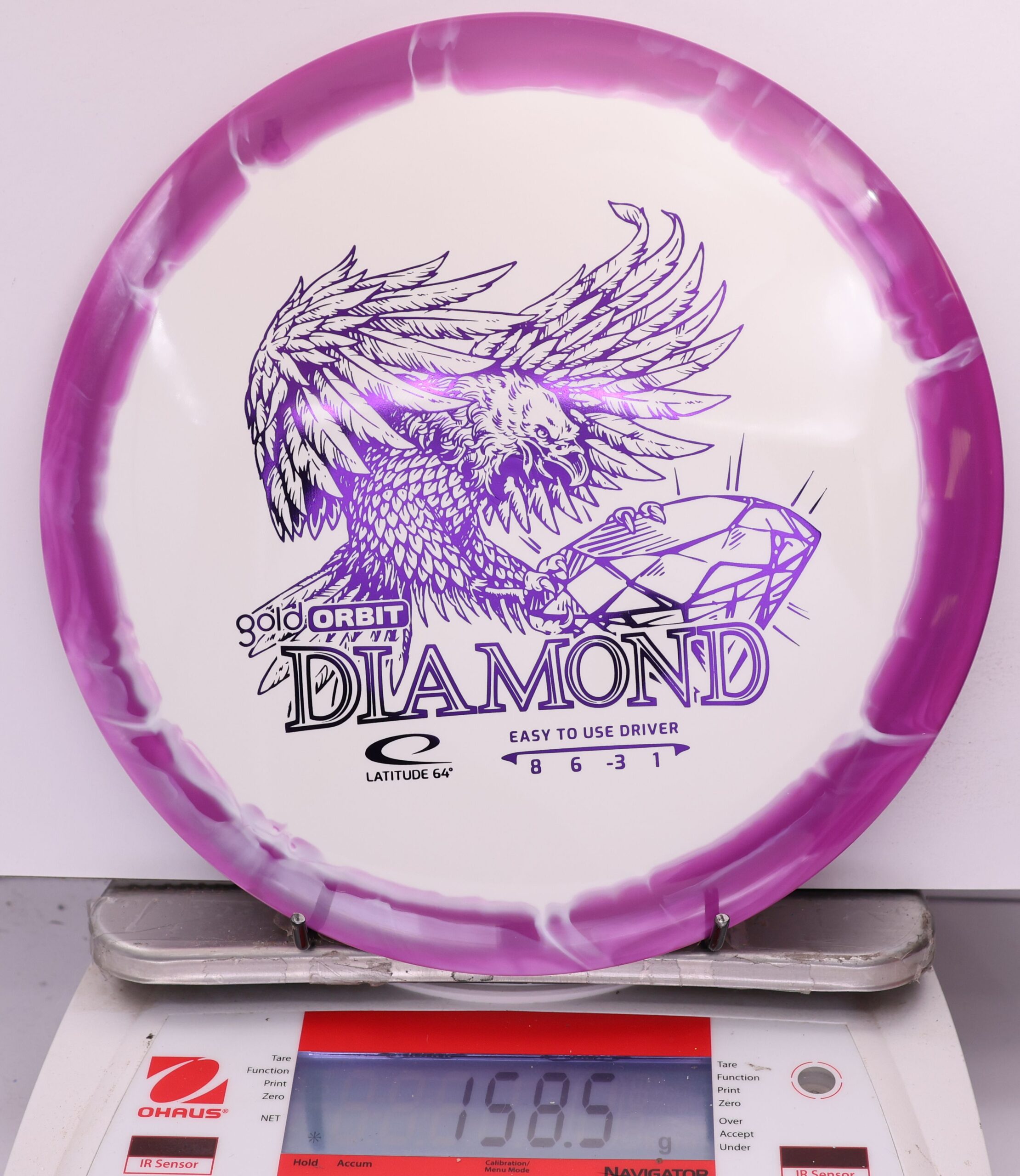 568990 Gold Orbit Diamond - #857 Purple-White, 159