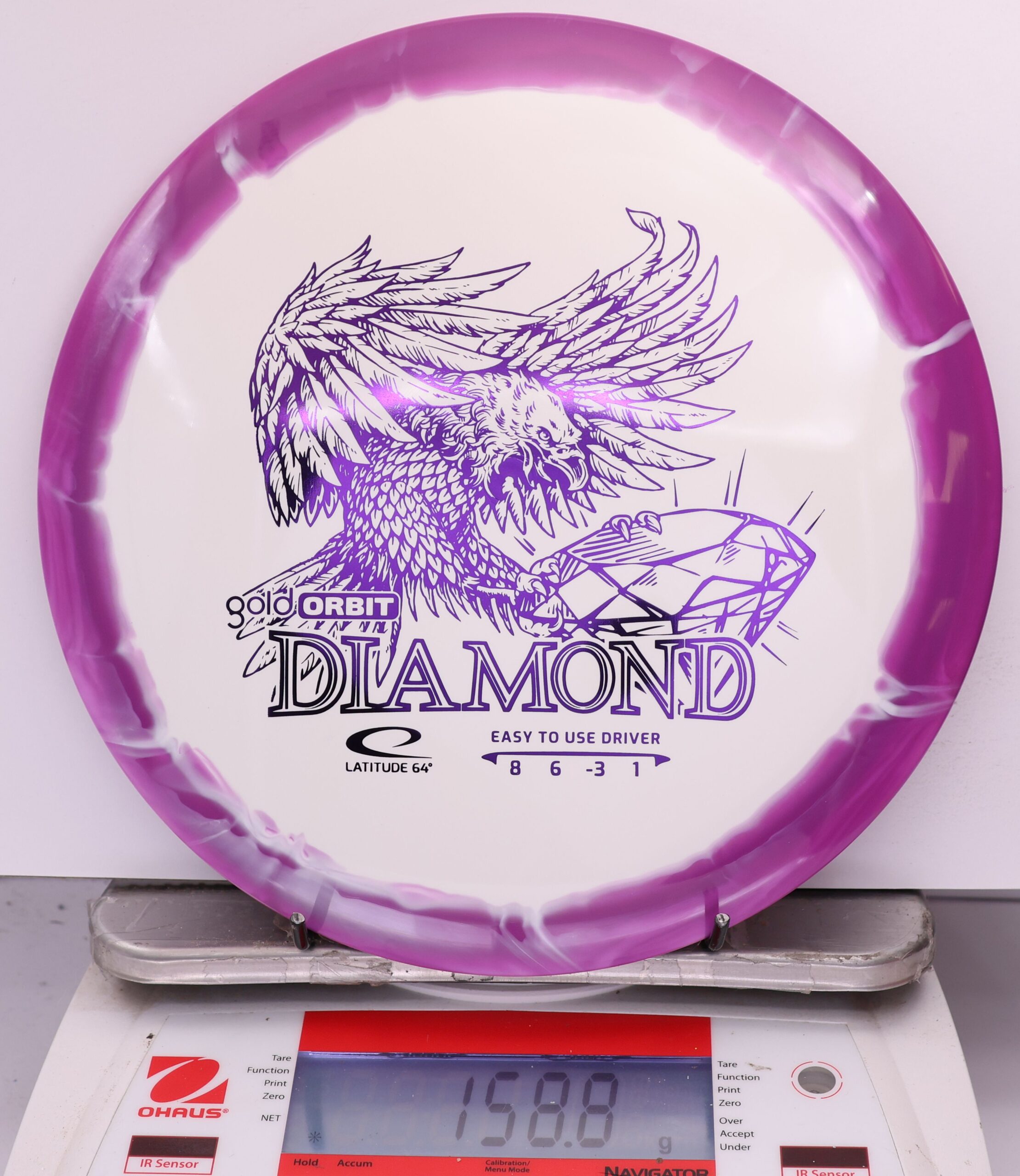 568991 Gold Orbit Diamond - #858 Purple-White, 159