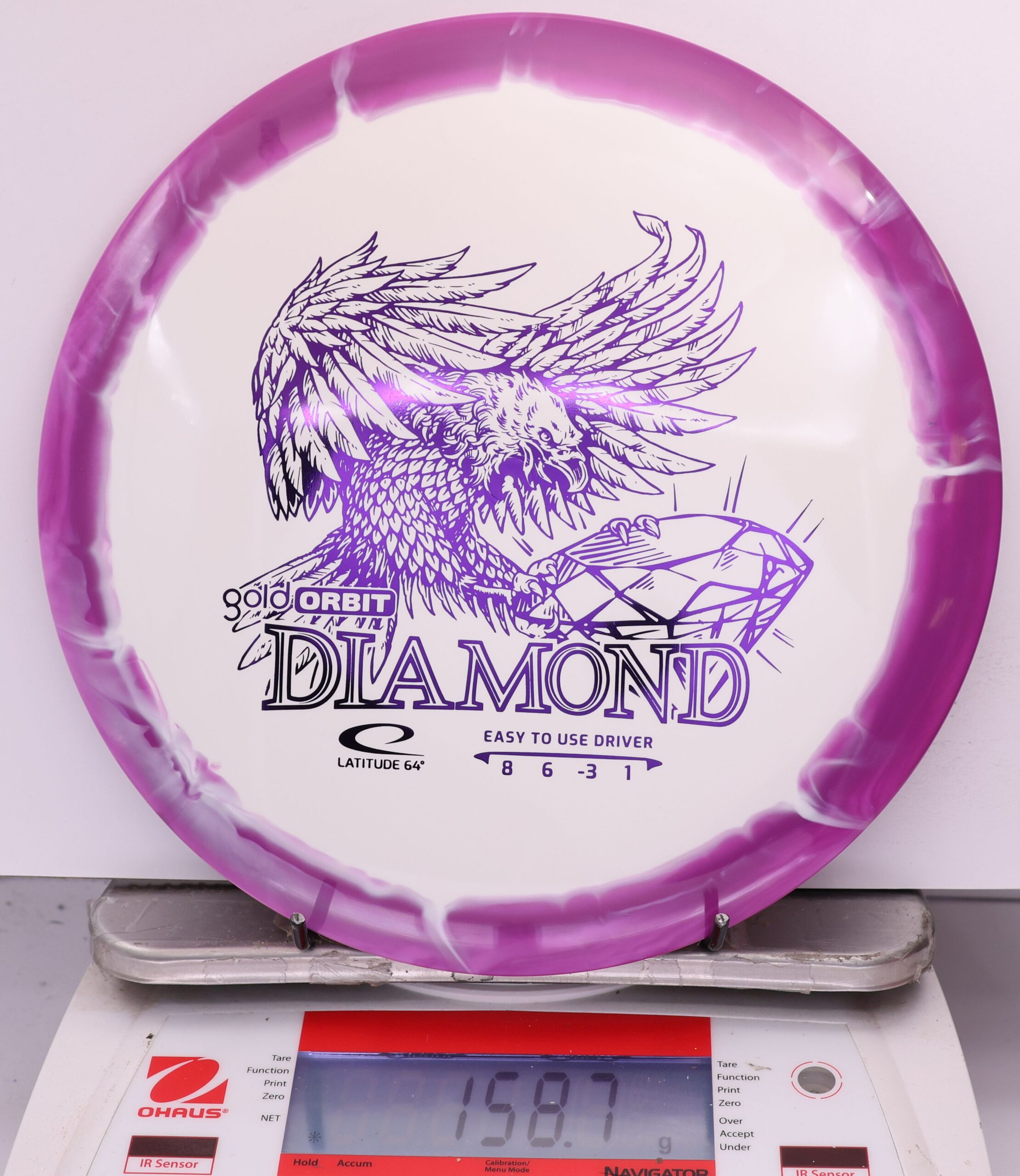 568993 Gold Orbit Diamond - #860 Purple-White, 159