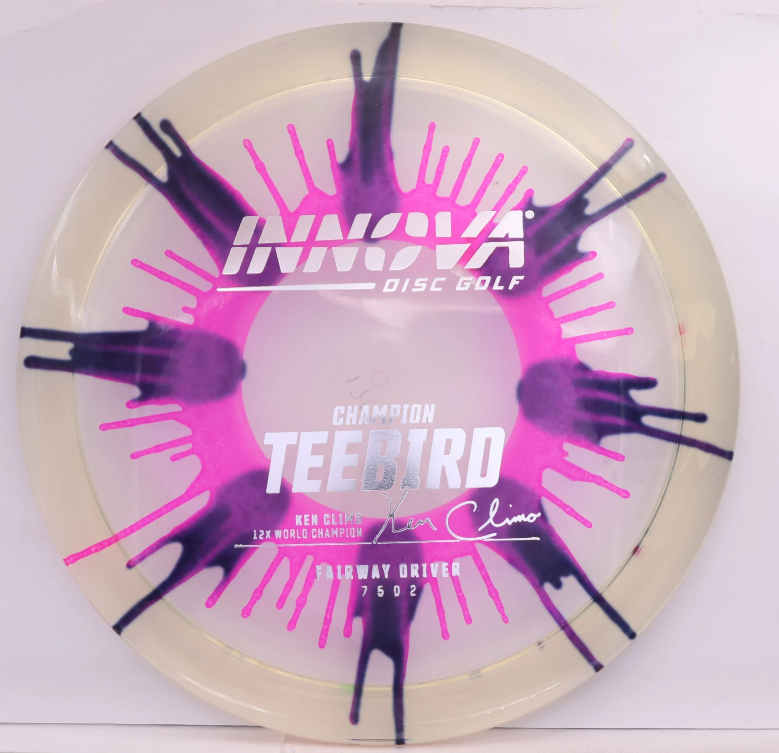 Tie-Dye Champion Teebird, Ken Climo 12X • Marshall Street Disc Golf