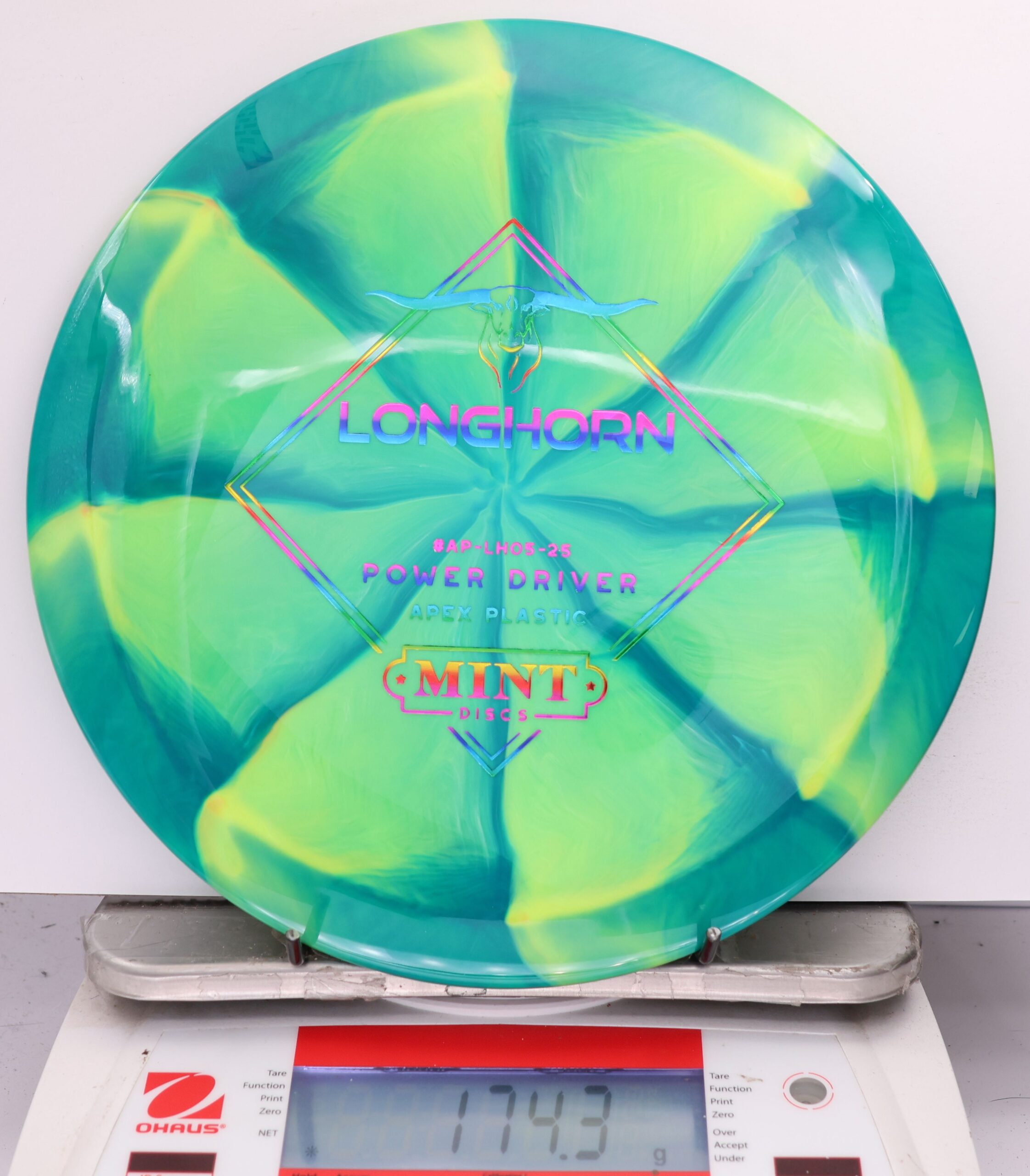 579330 Swirly Apex Longhorn - #25 GreenYellow, 174