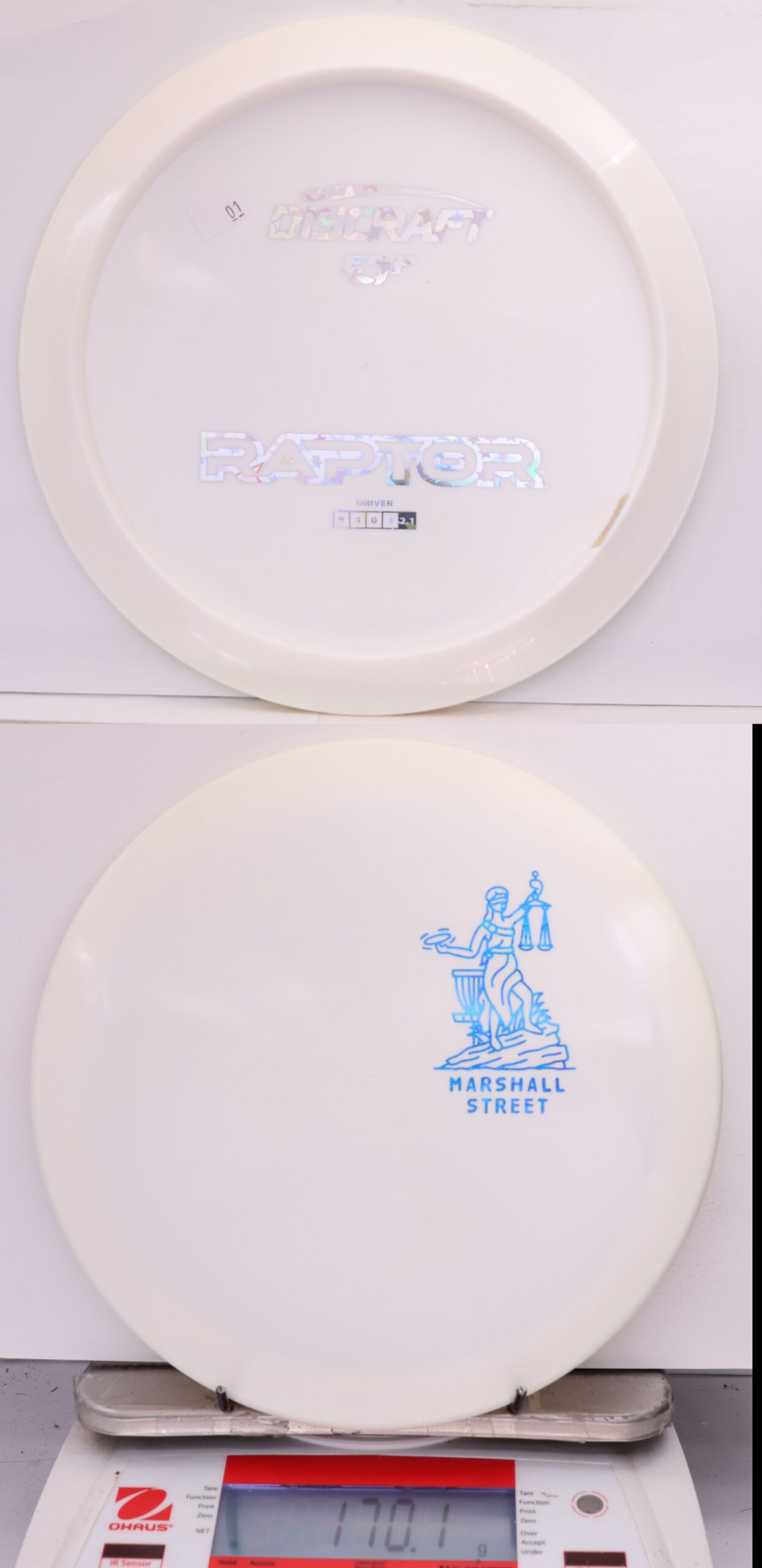 581721 ESP Raptor, Bottom Stamp Little Lady Justice - #01 White, 170