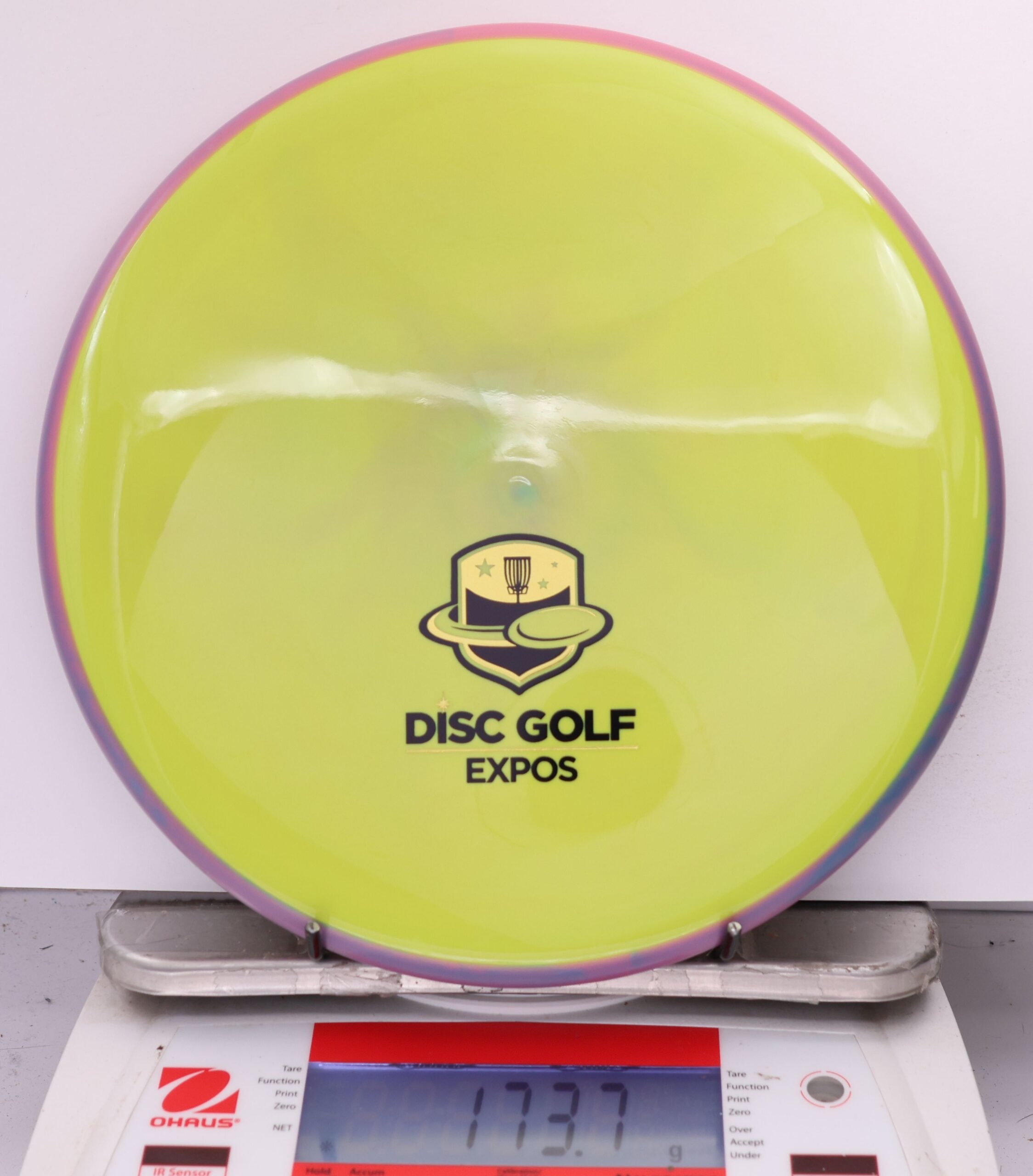 585323 Neutron Soft Proxy, 2026 Disc Golf Expos - #43 MgntaPrp-Yellow, 174