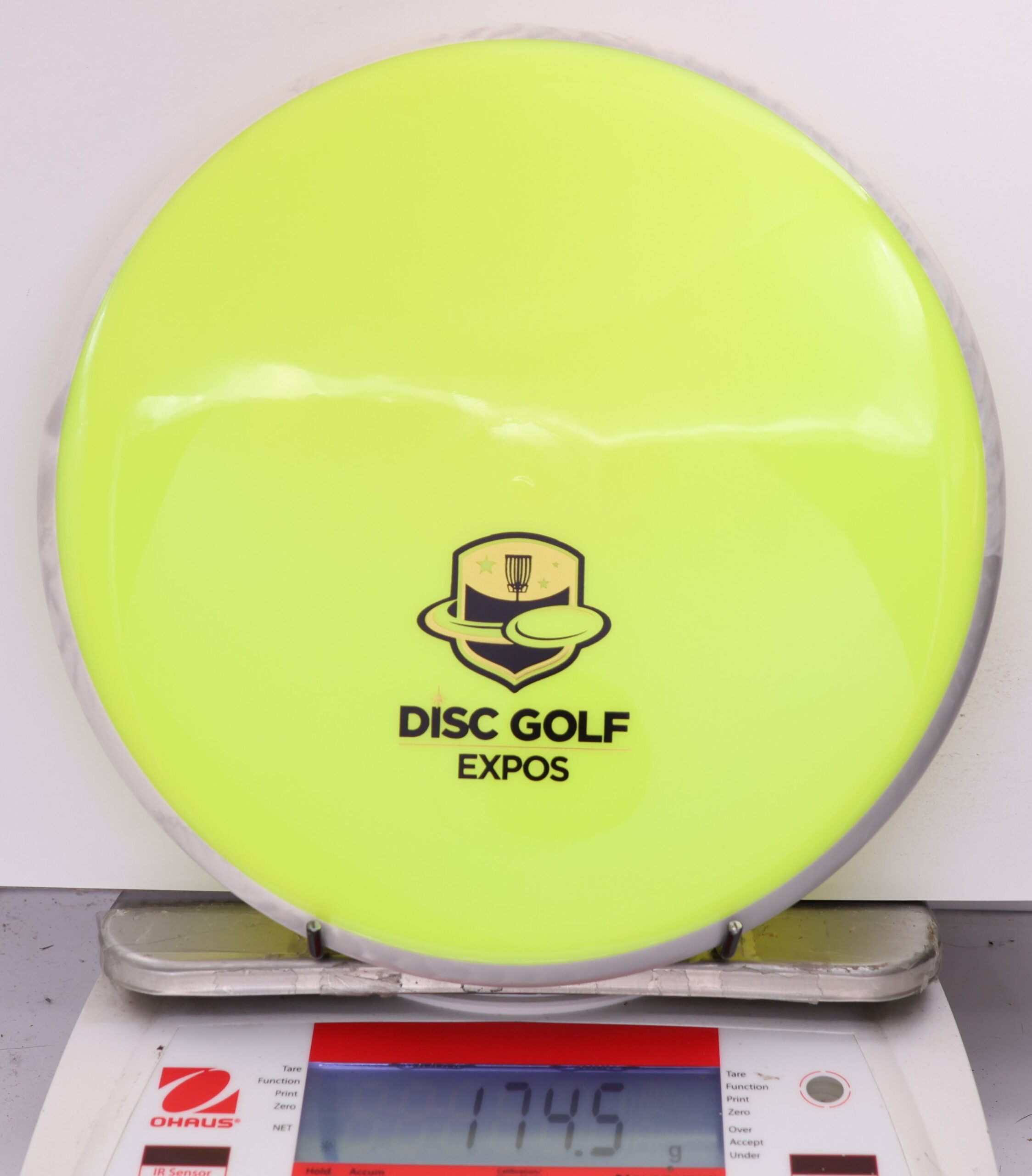 585325 Neutron Soft Proxy, 2026 Disc Golf Expos - #45 LtGray-Yellow, 175