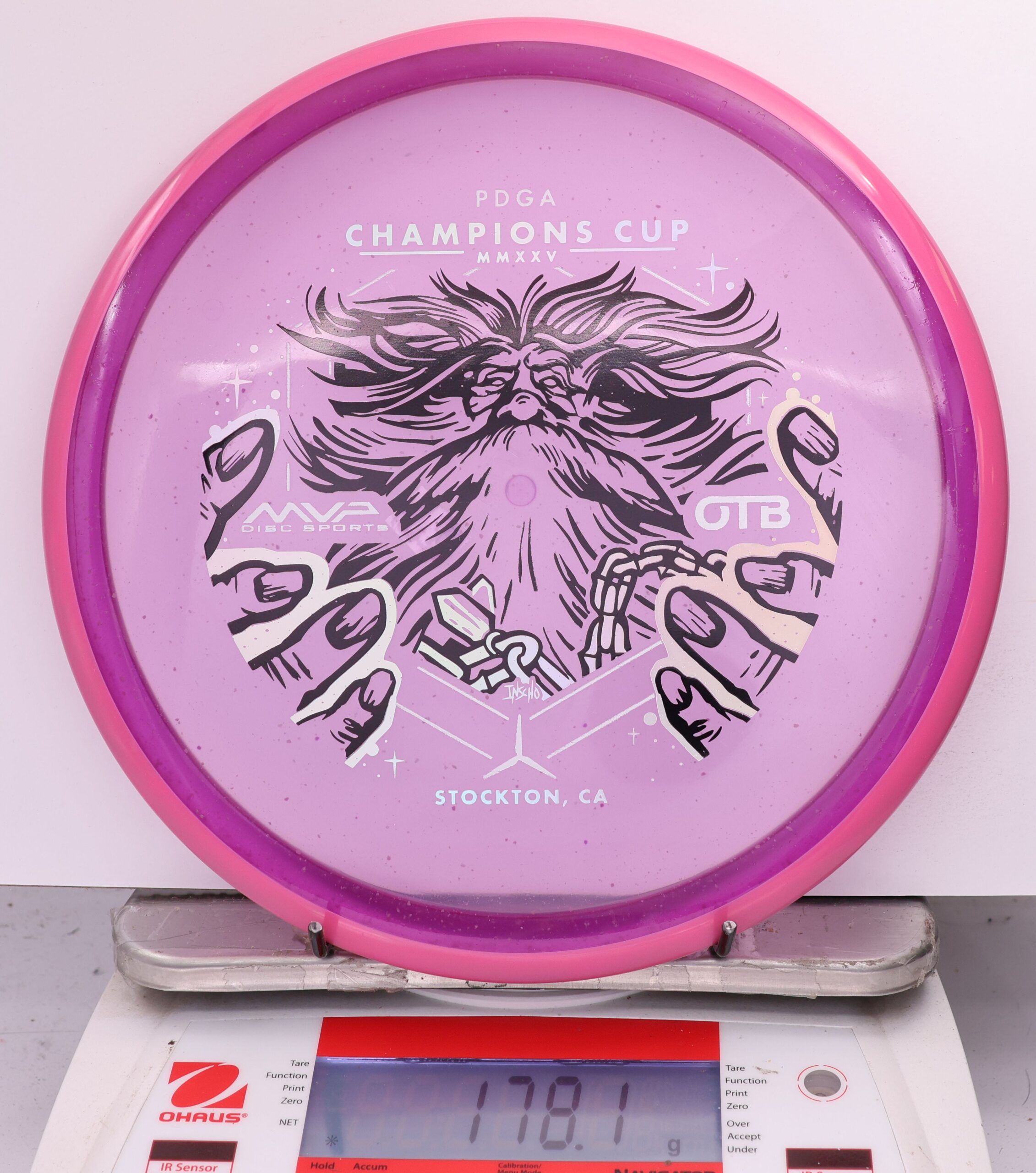 588933 Particle Glow Proton Hex, PDGA Champions Cup 2025 - #02 Pink-Purple, 178