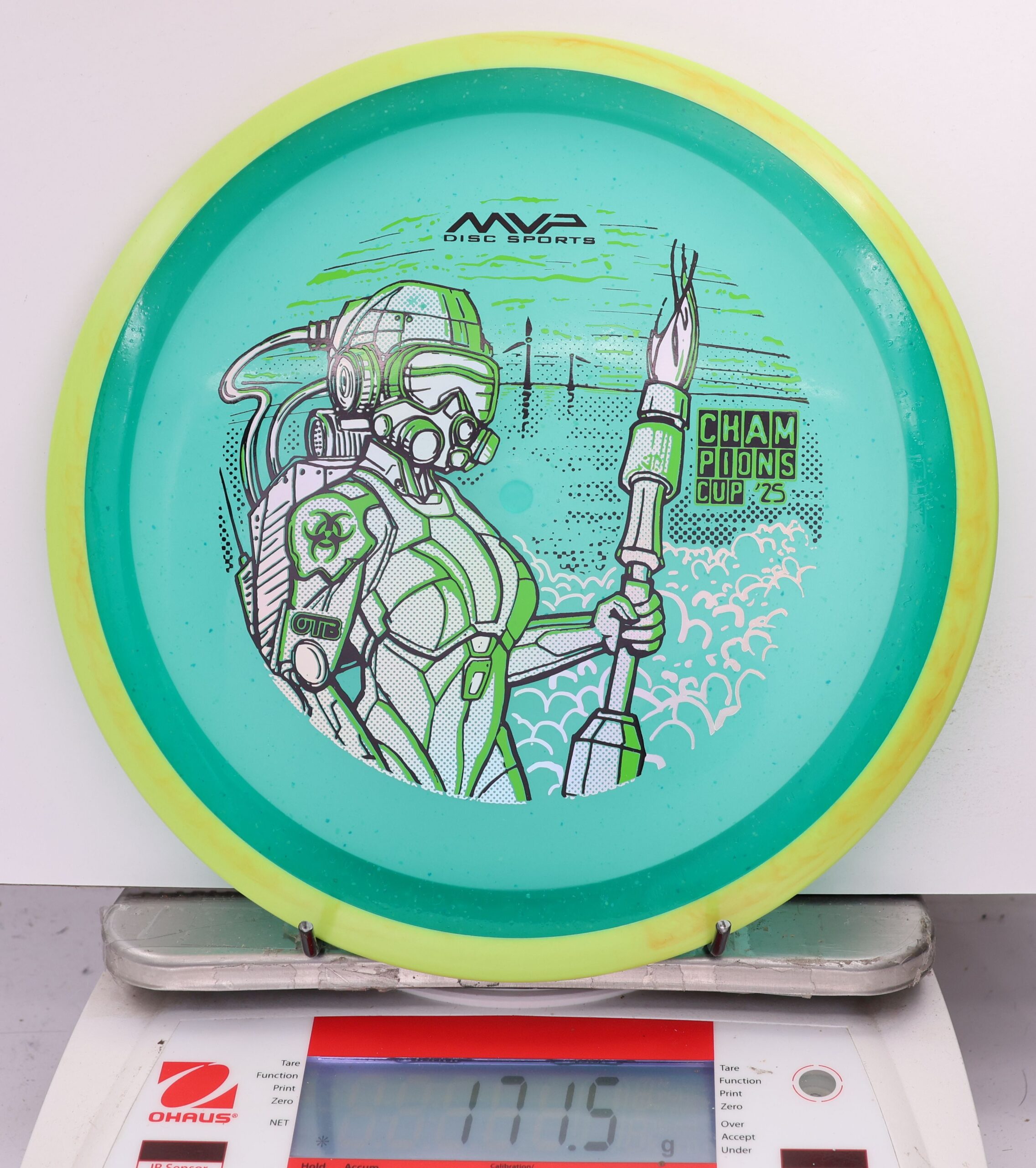 589216 Particle Glow Proton Virus, PDGA Champions Cup 2025 - #03 Yellow-Teal, 172
