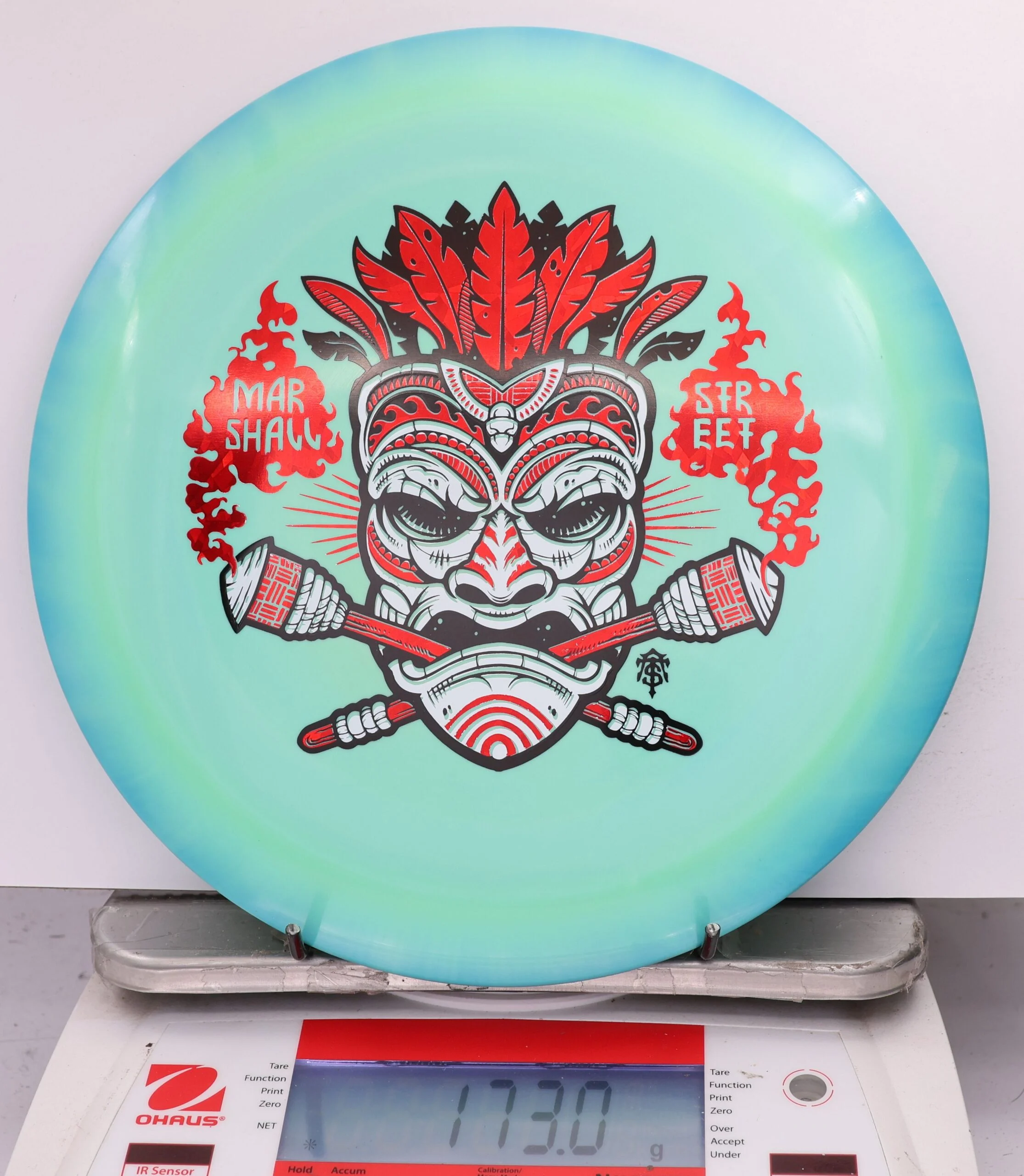 590962 ESP Thrasher, Marshall Street Tiki Mask - #08 LtBlueYellowy, 173