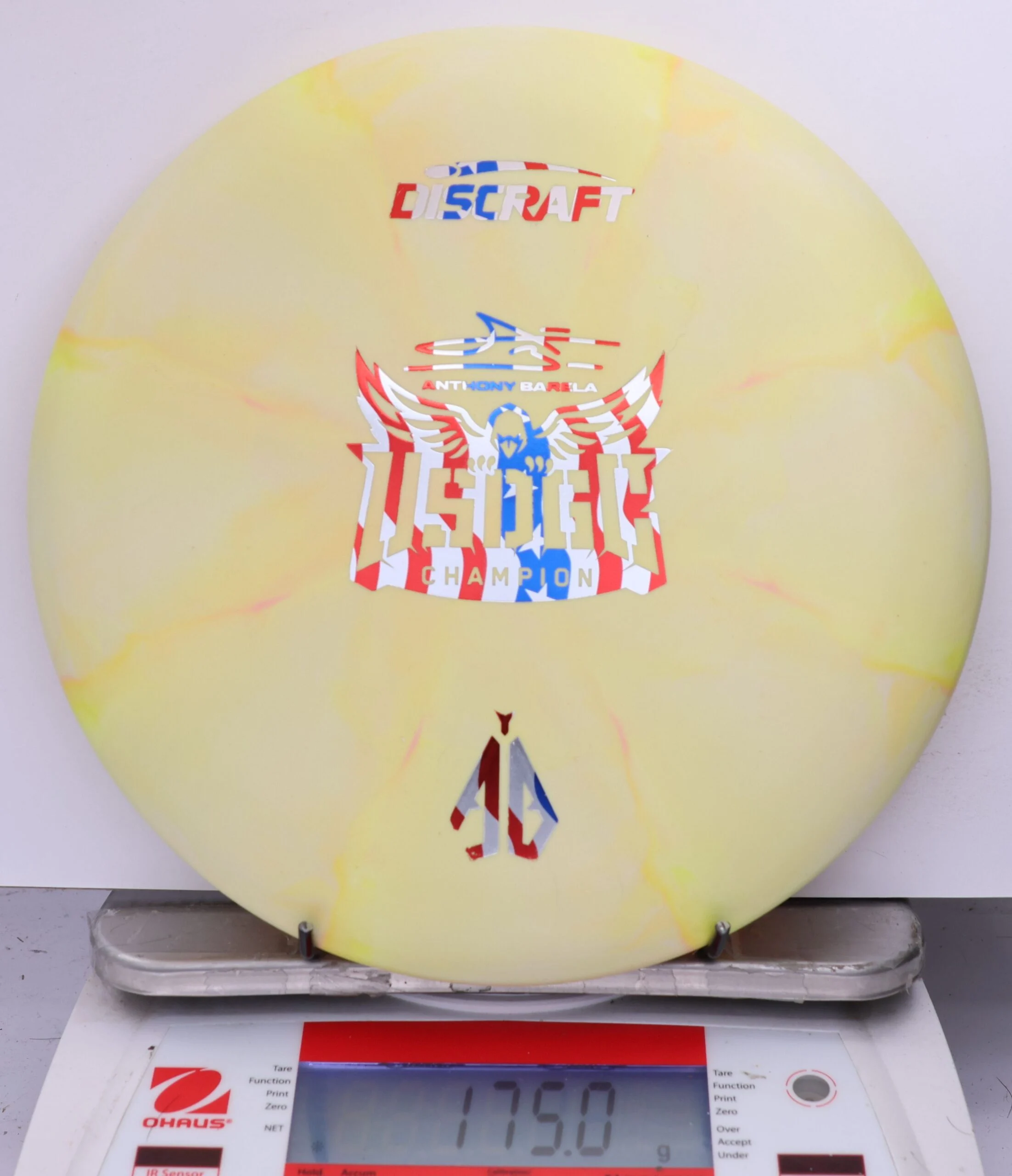 592837 Crazy Tuff Swirl Focus, Anthony Barela 2025 USDGC Champion - #71 Yellow, 175