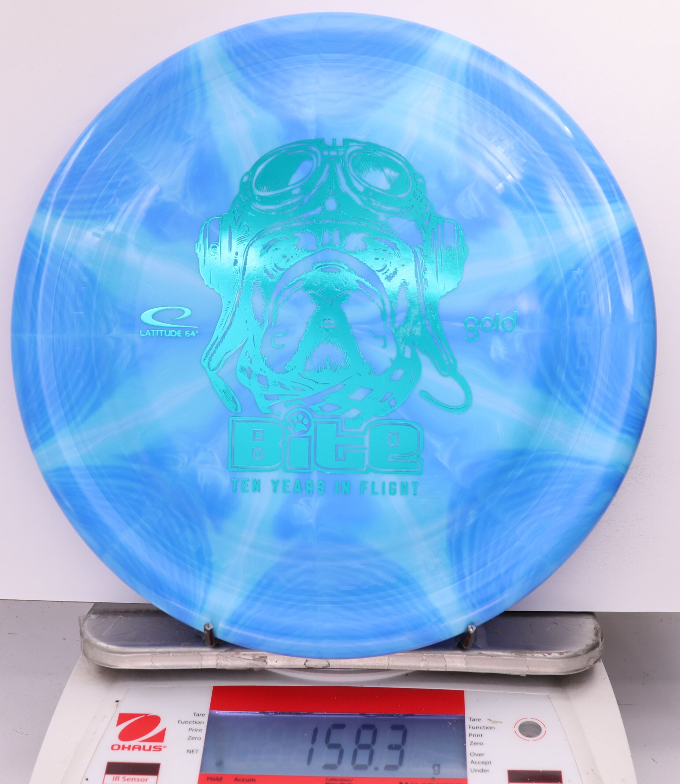 604943 Gold Burst Bite, 10 Year Anniversary - #852 Blue, 158