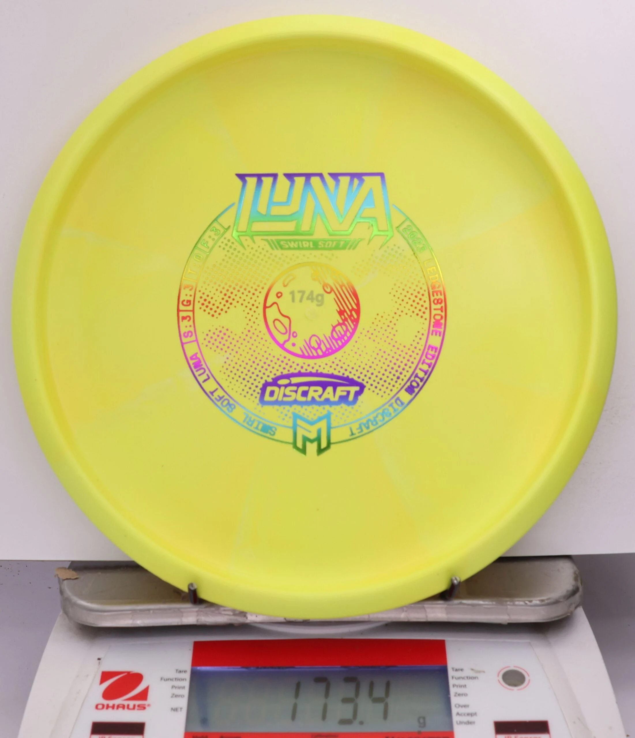 613605 Swirl Soft Luna, Paul McBeth - Bottom Stamp - #465 Yellow, 173