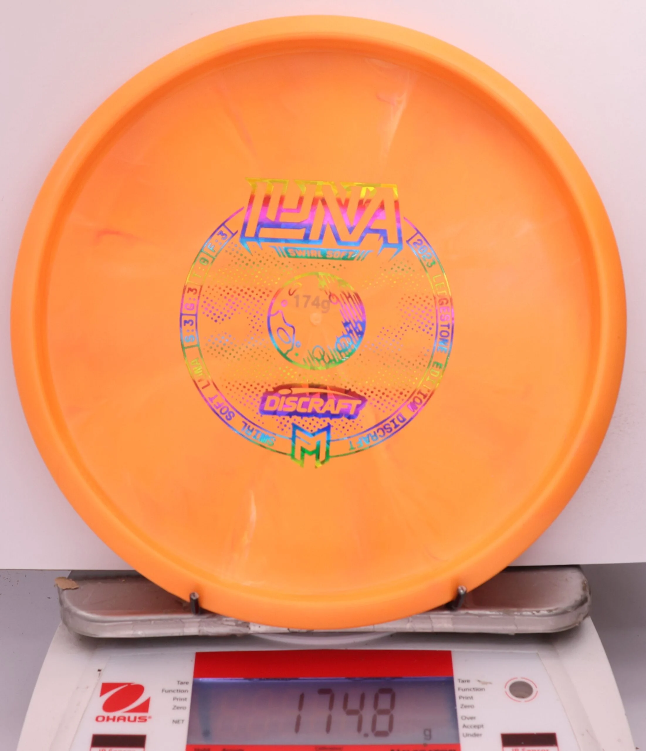613760 Swirl Soft Luna, Paul McBeth - Bottom Stamp - #484 Orange, 175