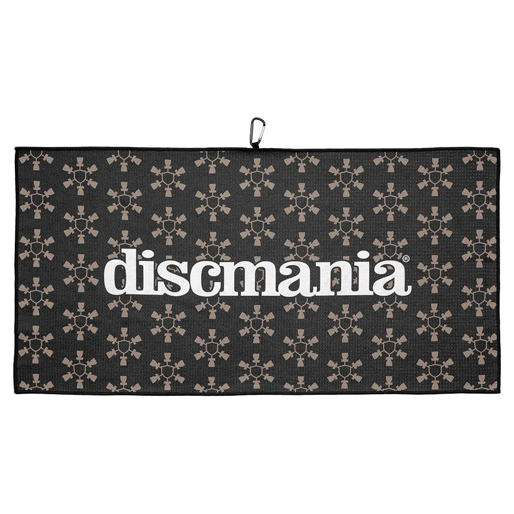 617588 Discmania Microfiber Waffle Towel - BlackGray, 31.5\"x16\"