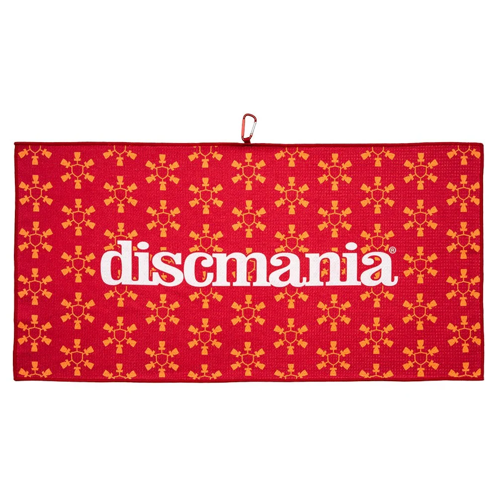 617589 Discmania Microfiber Waffle Towel - RedYellow, 31.5\"x16\"